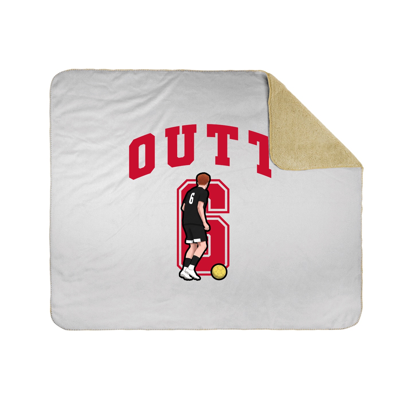 Throw Blanket — Number in White