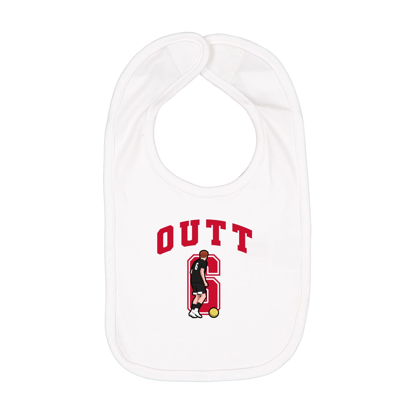 Infant Bib — Number in White
