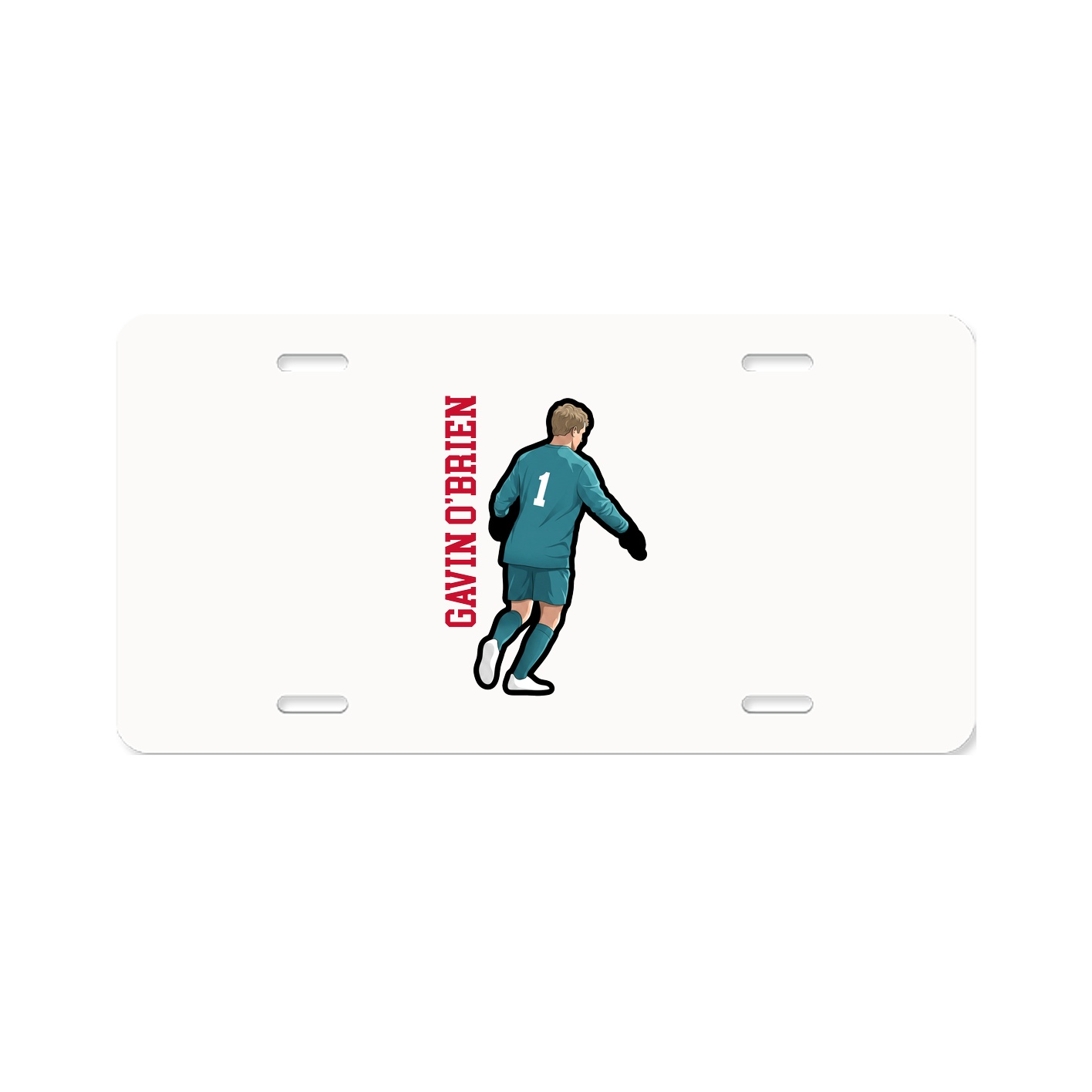 License Plate — Name Vertical in Classic