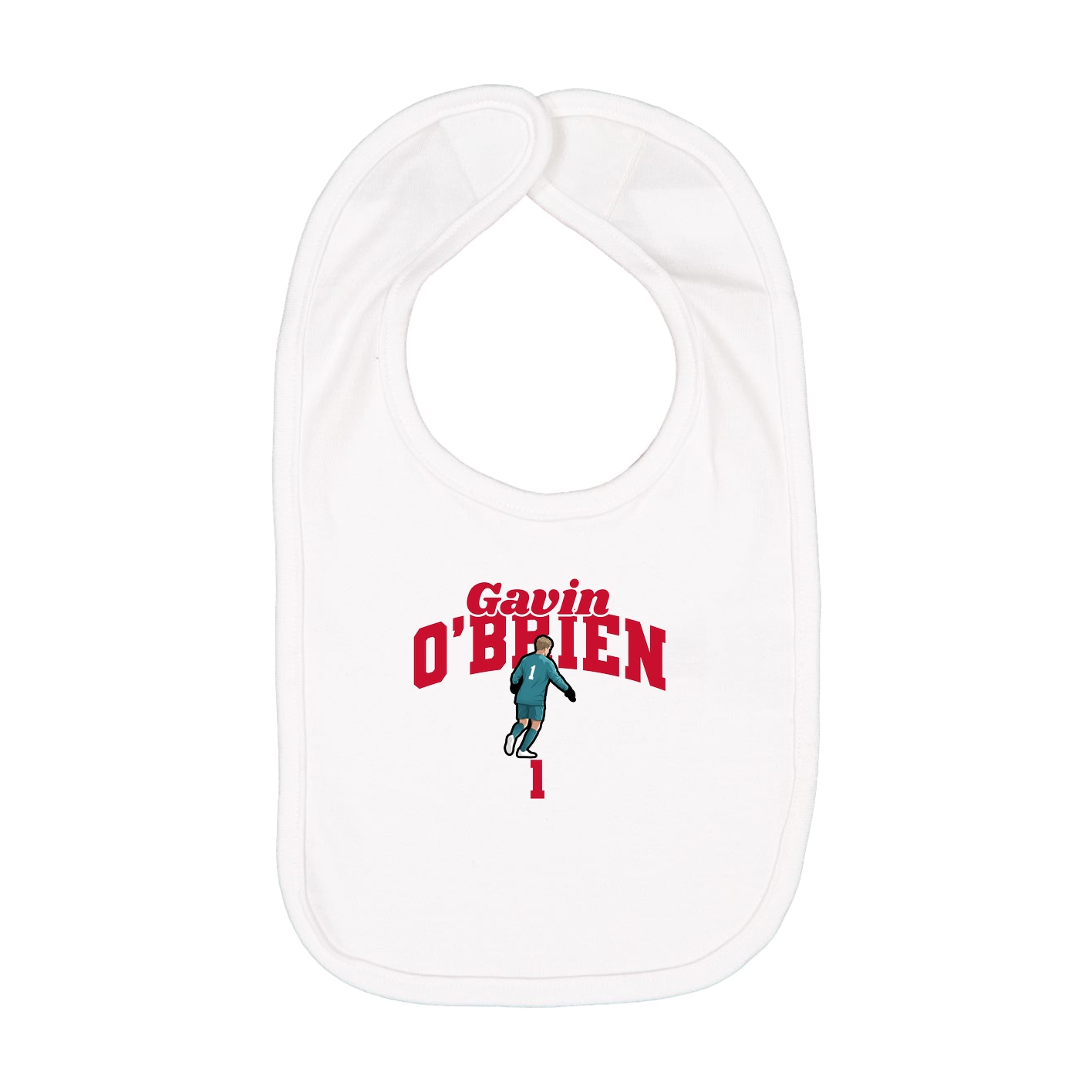Infant Bib — Signature Arch in White