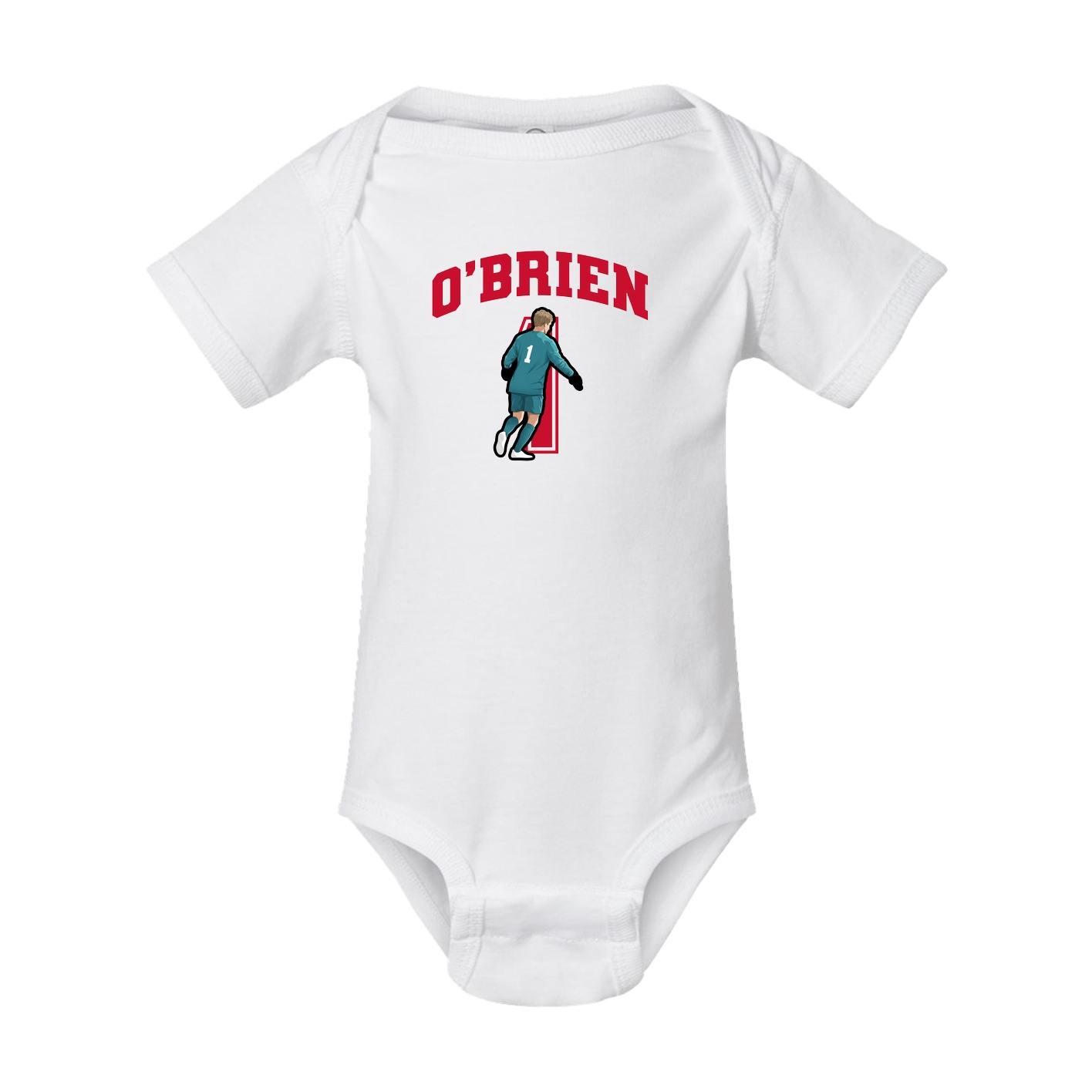 Baby Onesie — Number in White