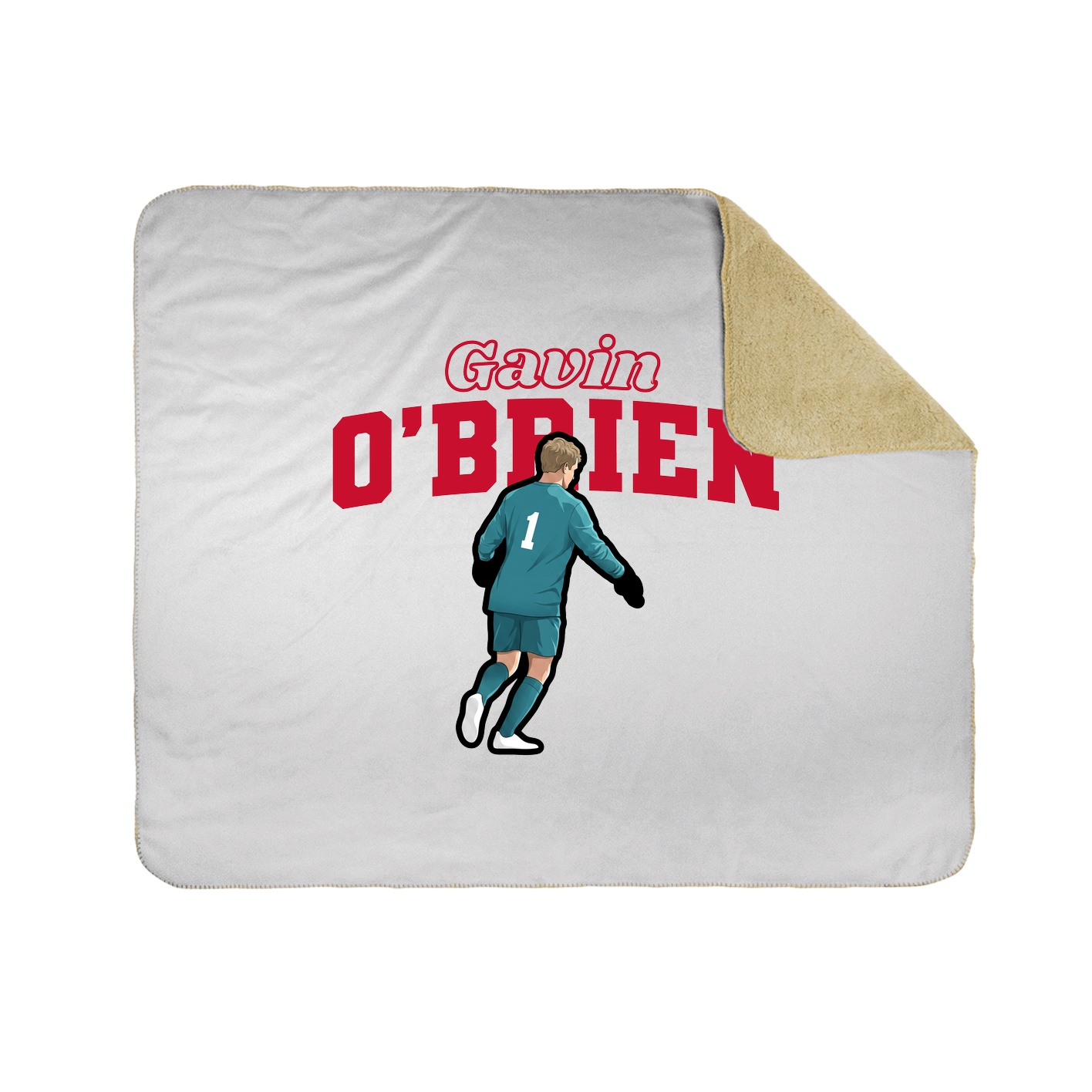 Throw Blanket — Name Arch in White