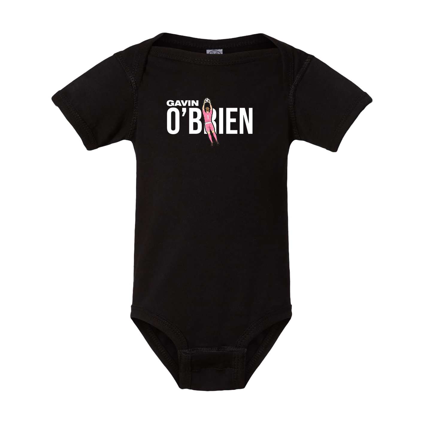 Baby Onesie — Player Name in Black