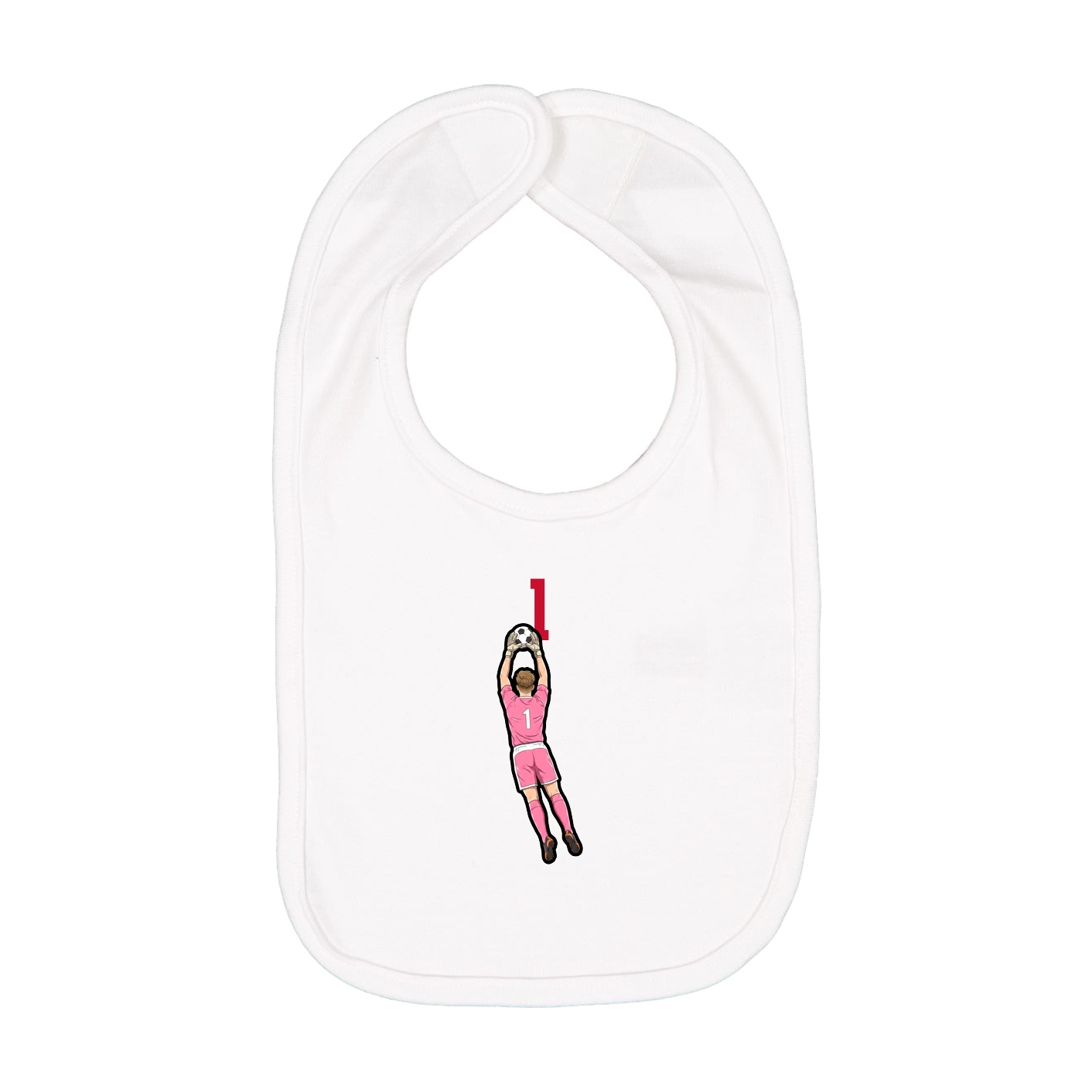 Infant Bib — Number Top in White