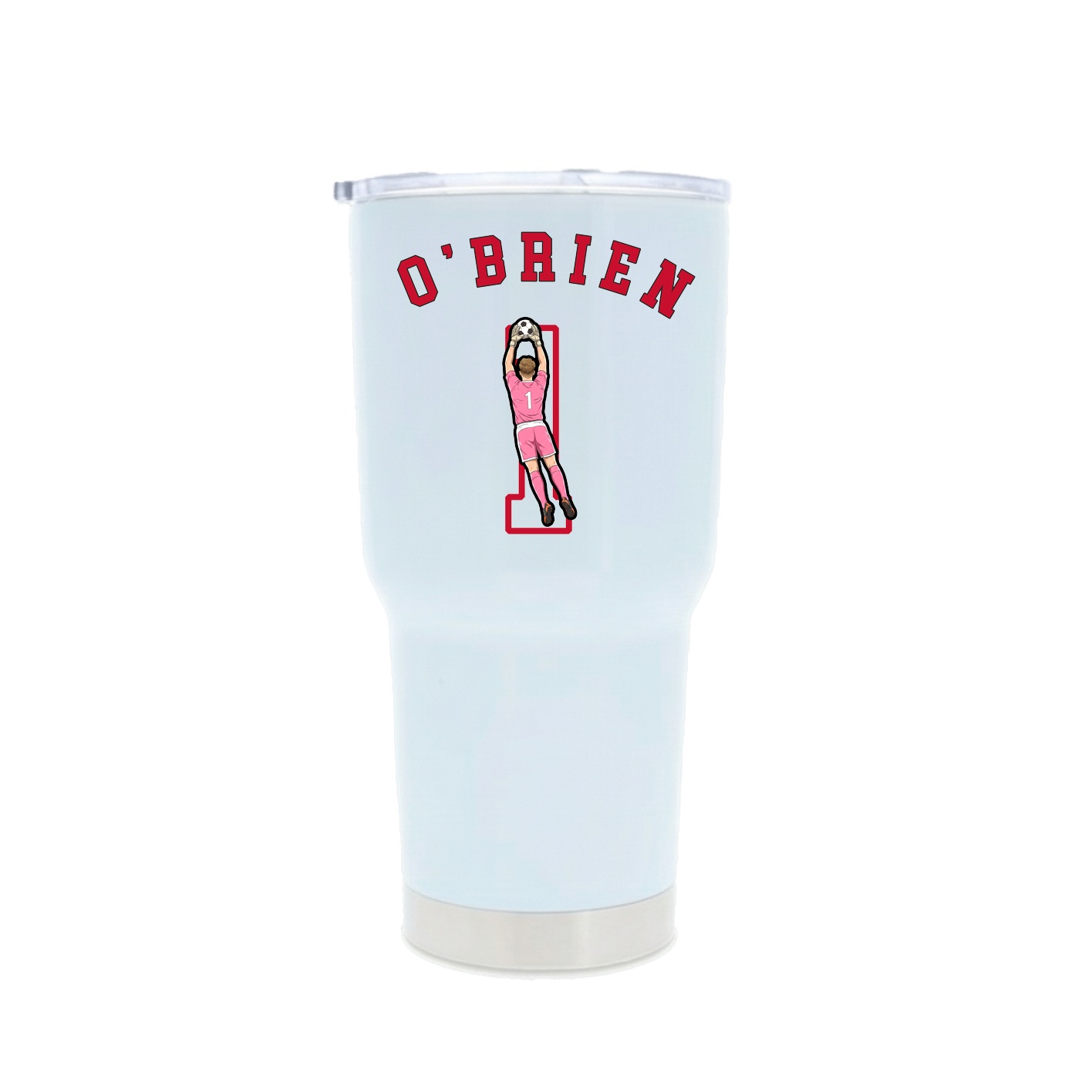 30oz Stainless Steel Tumbler — Shirsey Arch in White