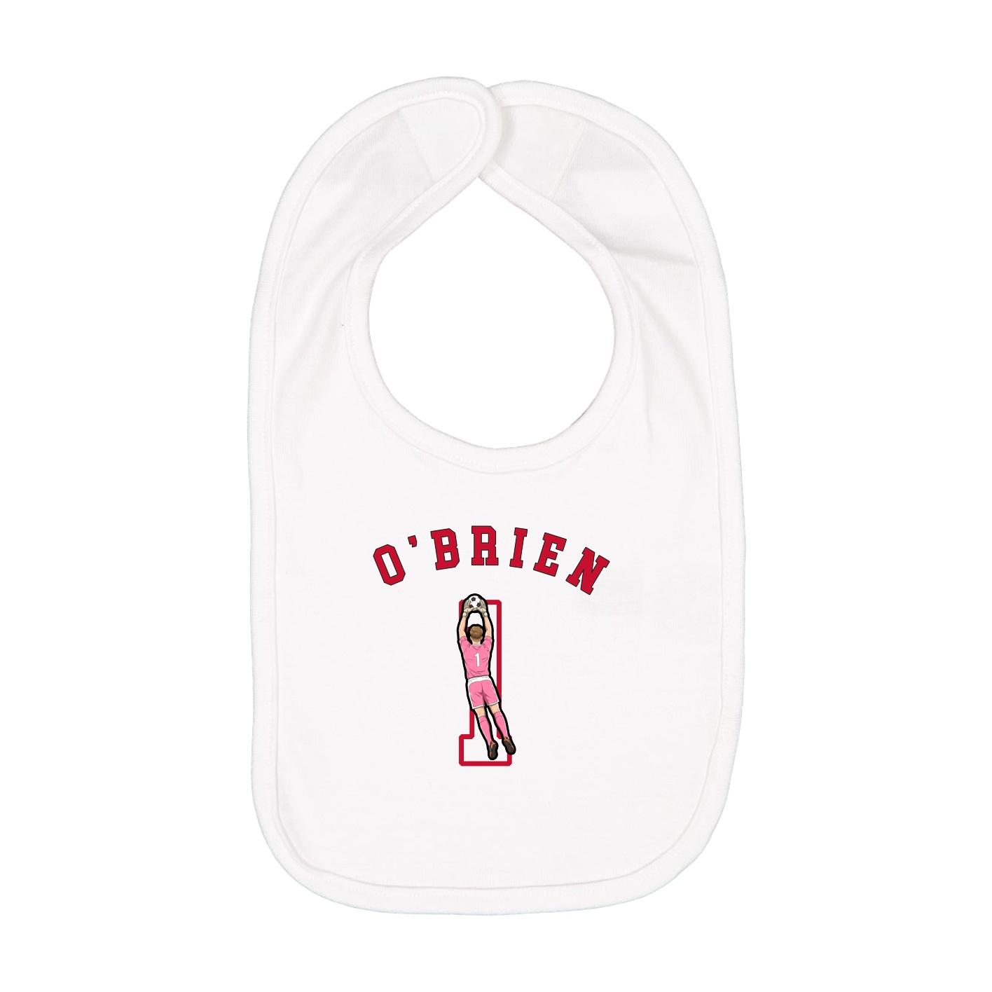 Infant Bib — Shirsey Arch in White