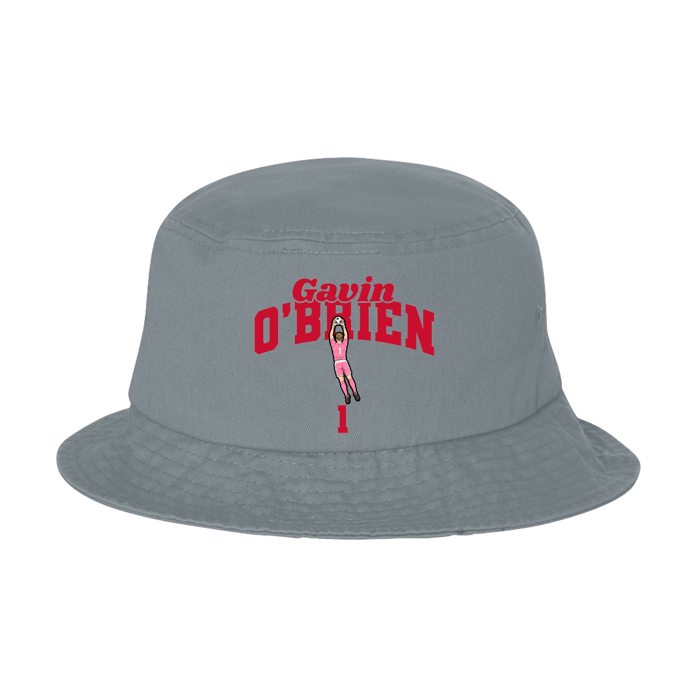Bucket Cap — Signature Arch in Grey