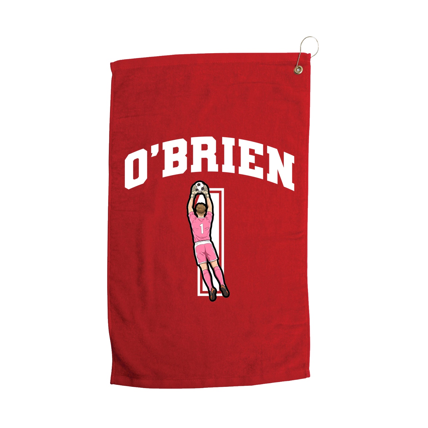Golf Towel — Number in Red