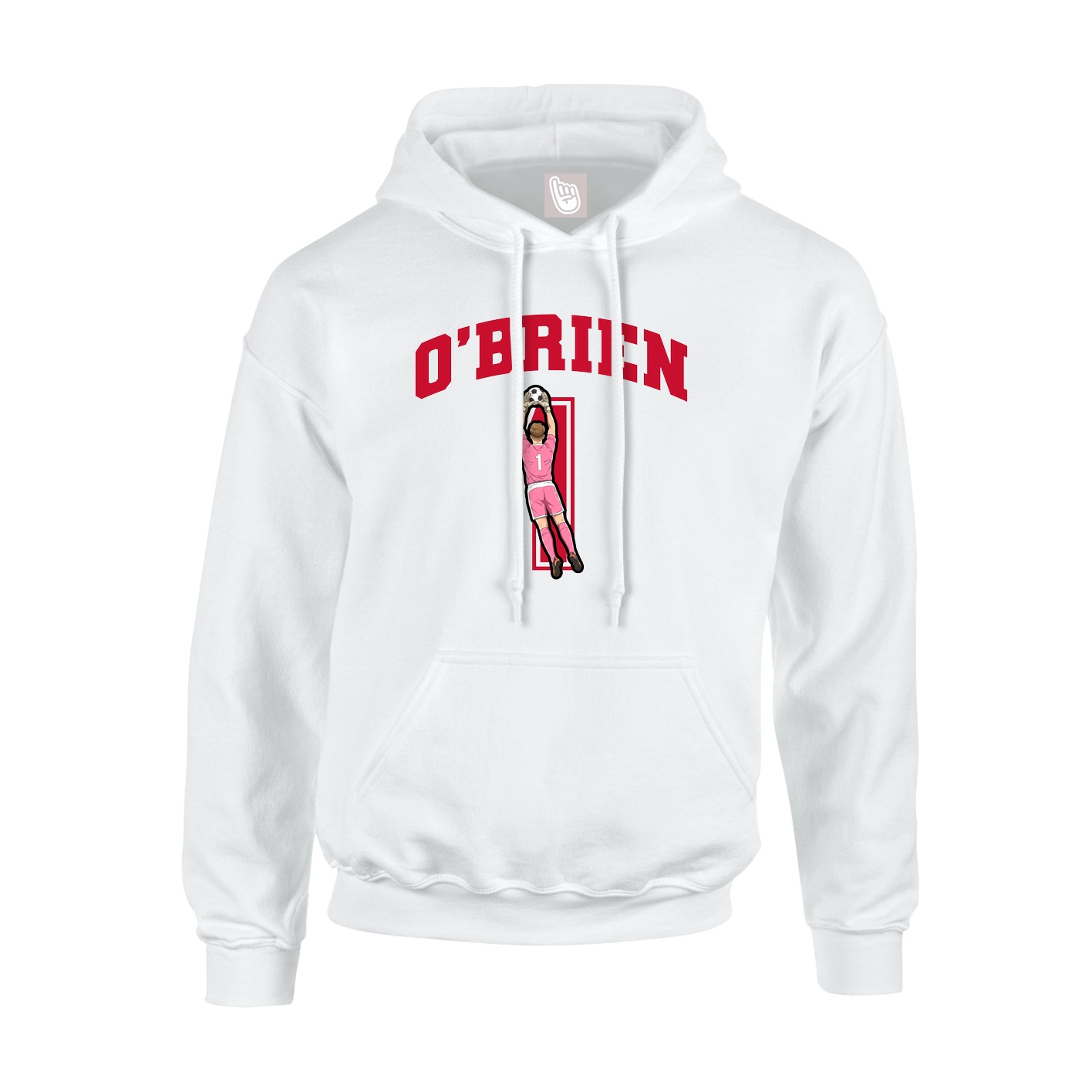 Hoodie — Number in White