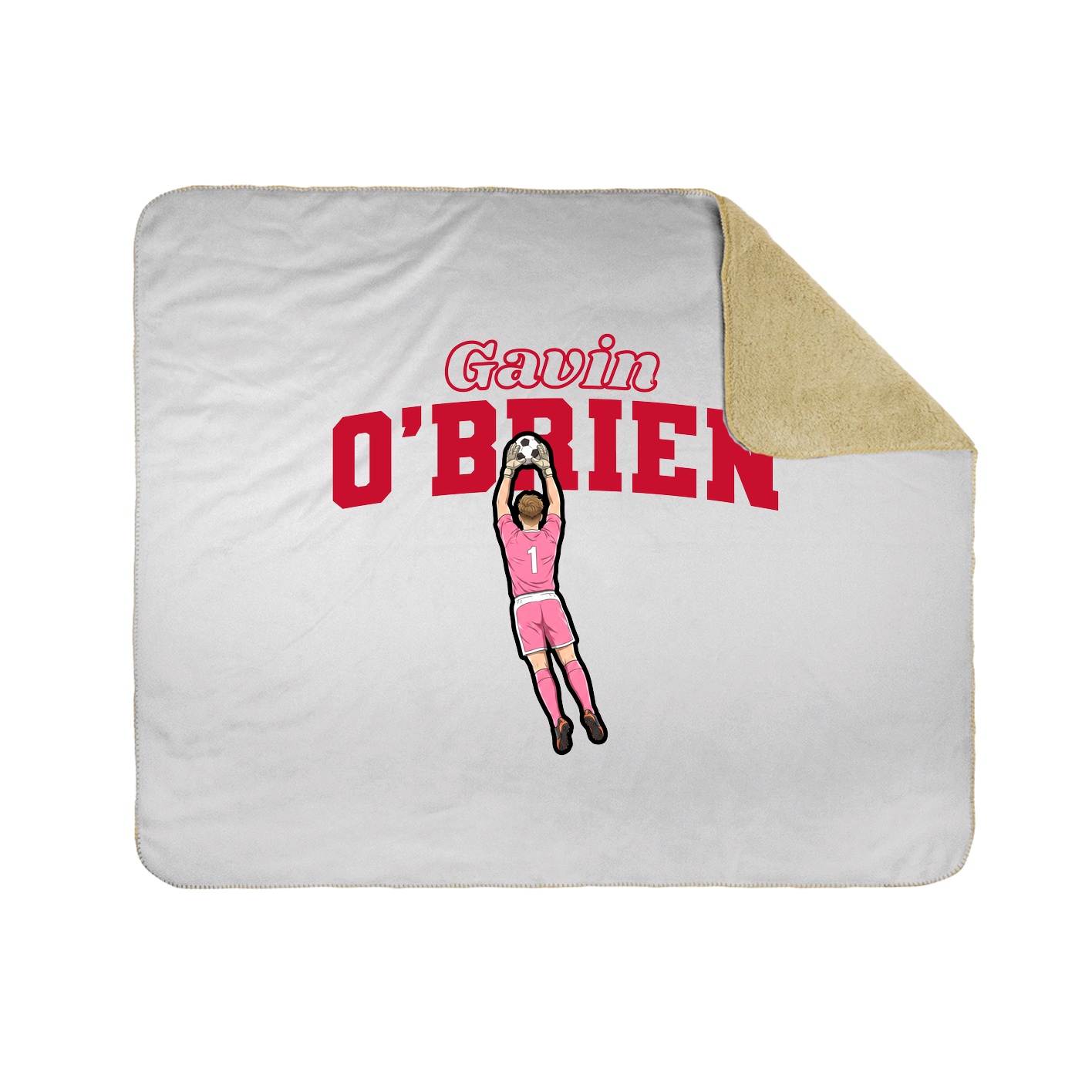 Throw Blanket — Name Arch in White