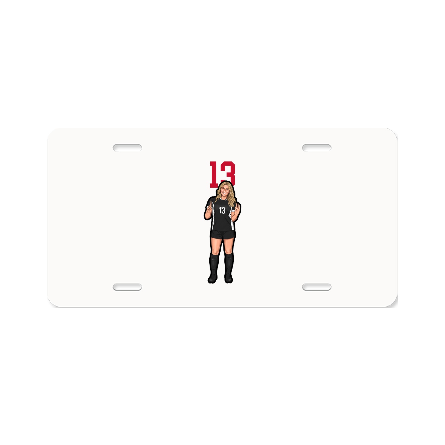 License Plate — Number Top in Classic