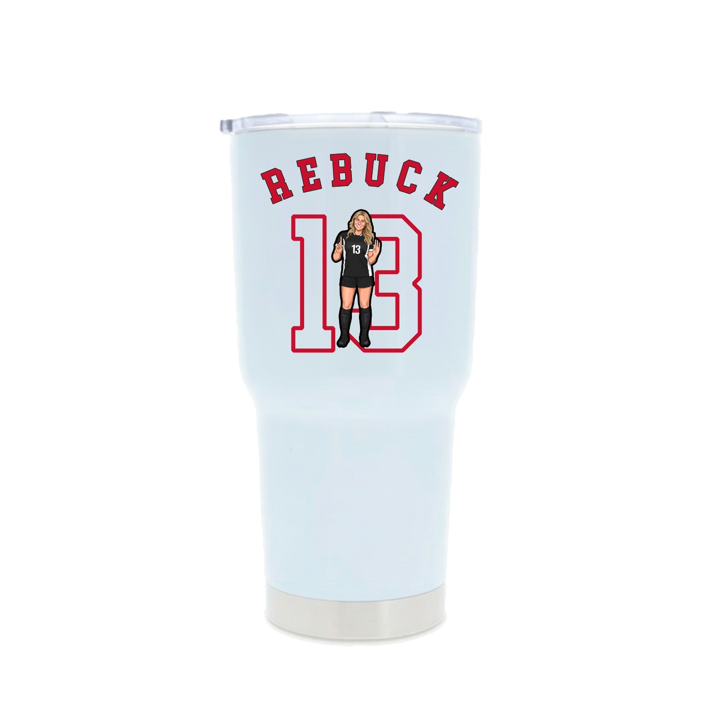 30oz Stainless Steel Tumbler — Shirsey Arch in White