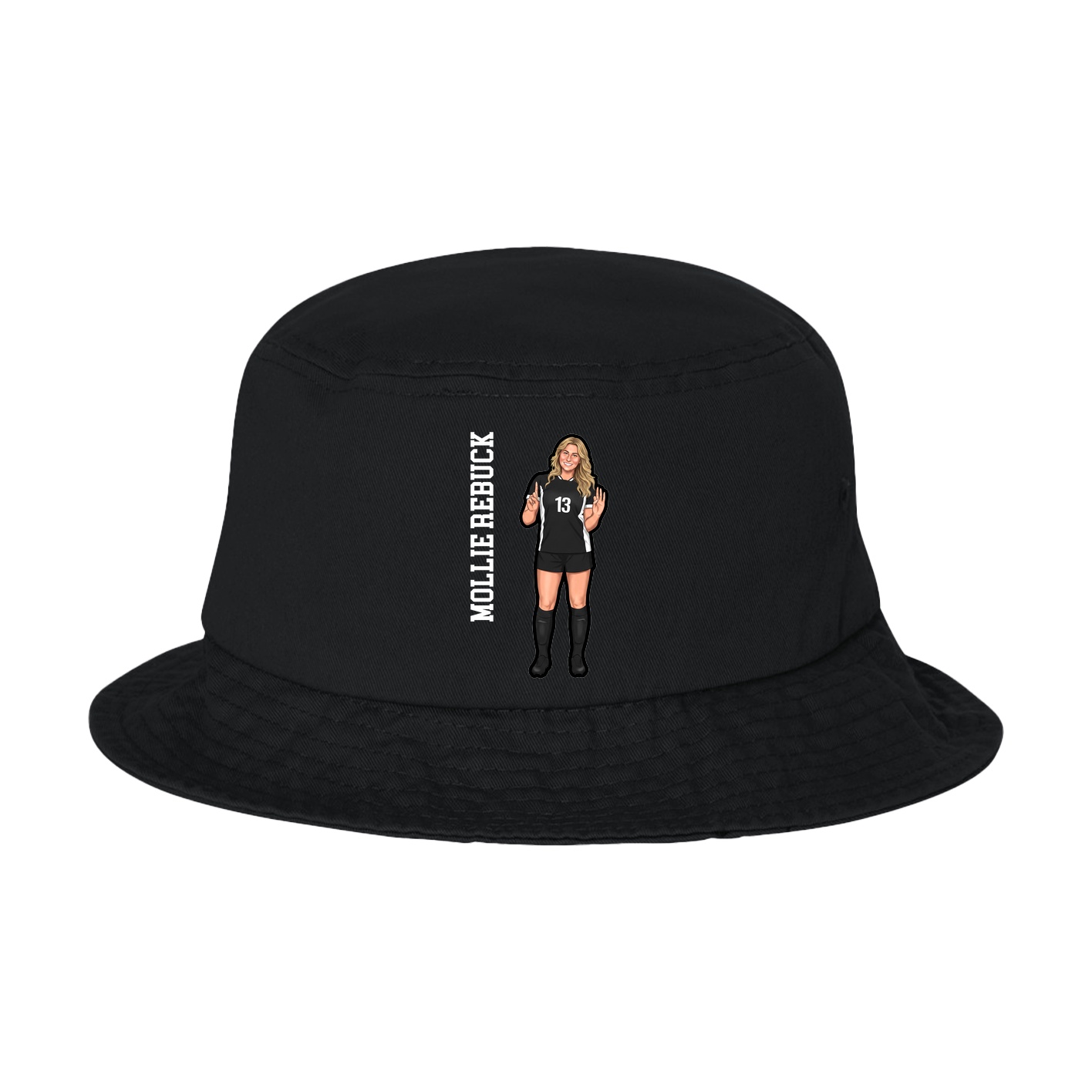 Bucket Cap — Name Vertical in Black
