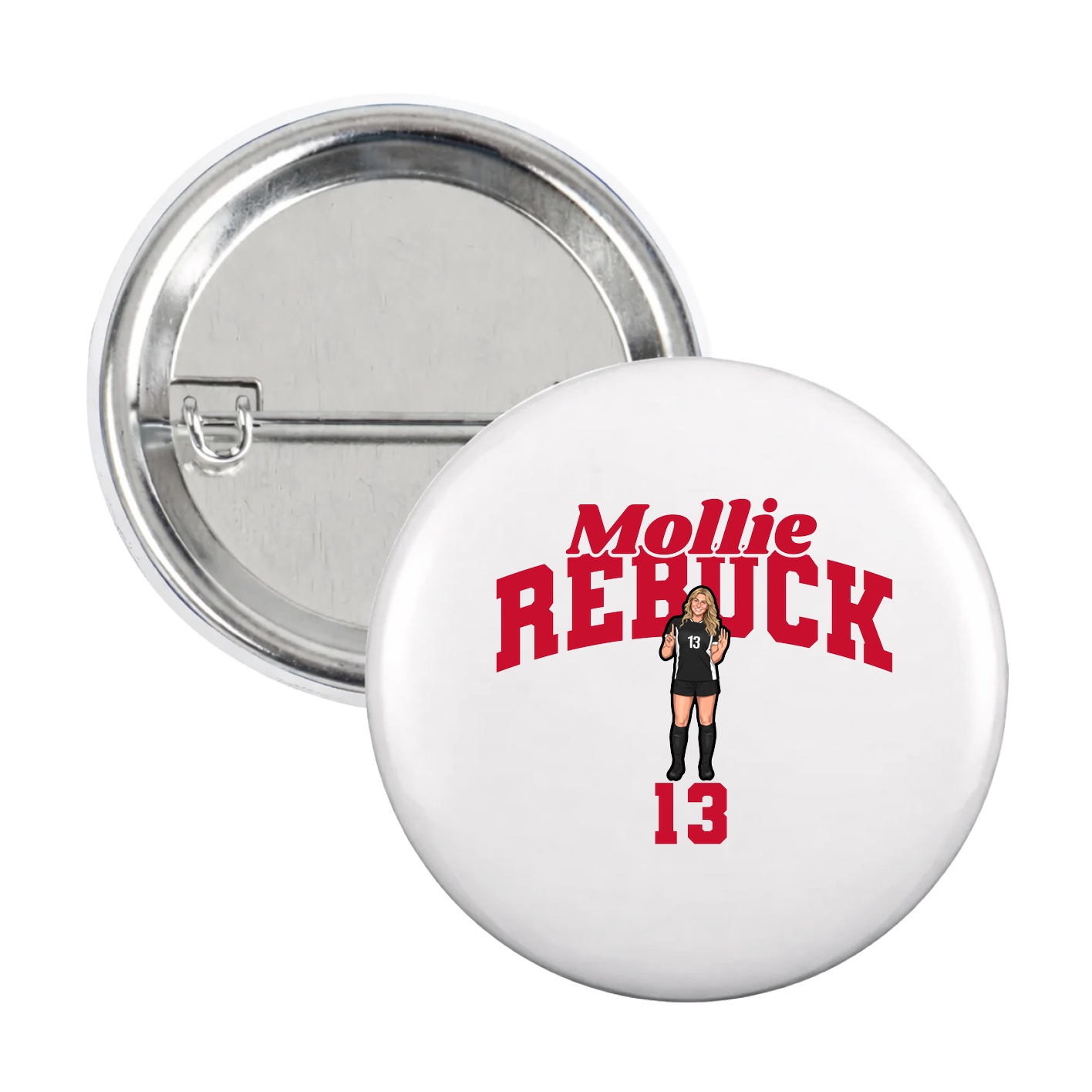 Game Day Button — Signature Arch in White