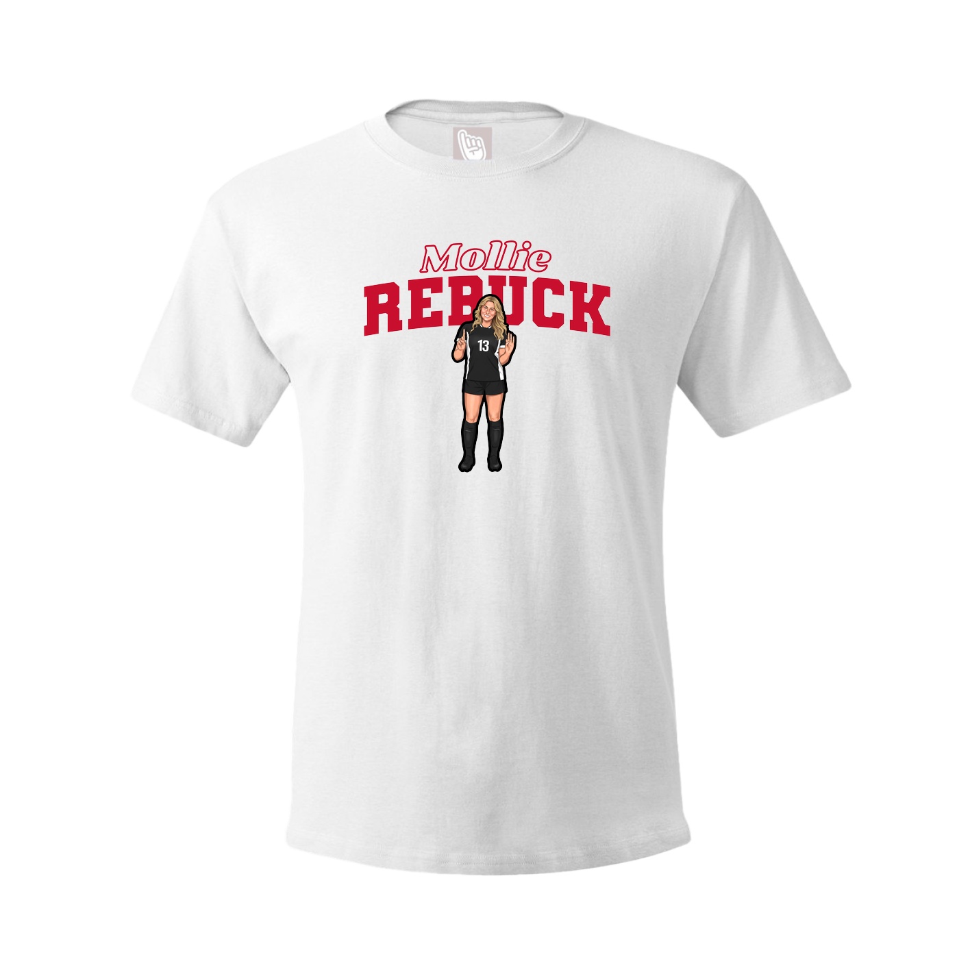 Youth Tee — Name Arch in White