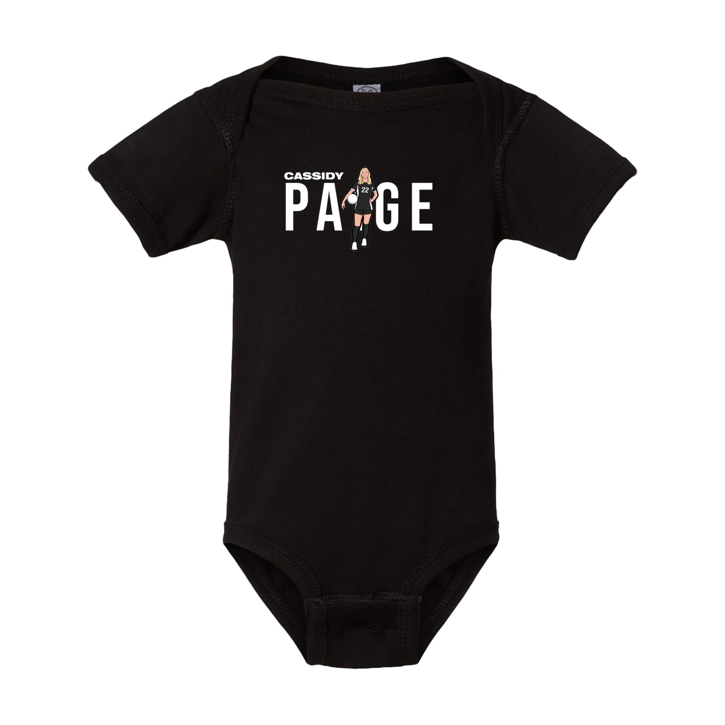 Baby Onesie — Player Name in Black