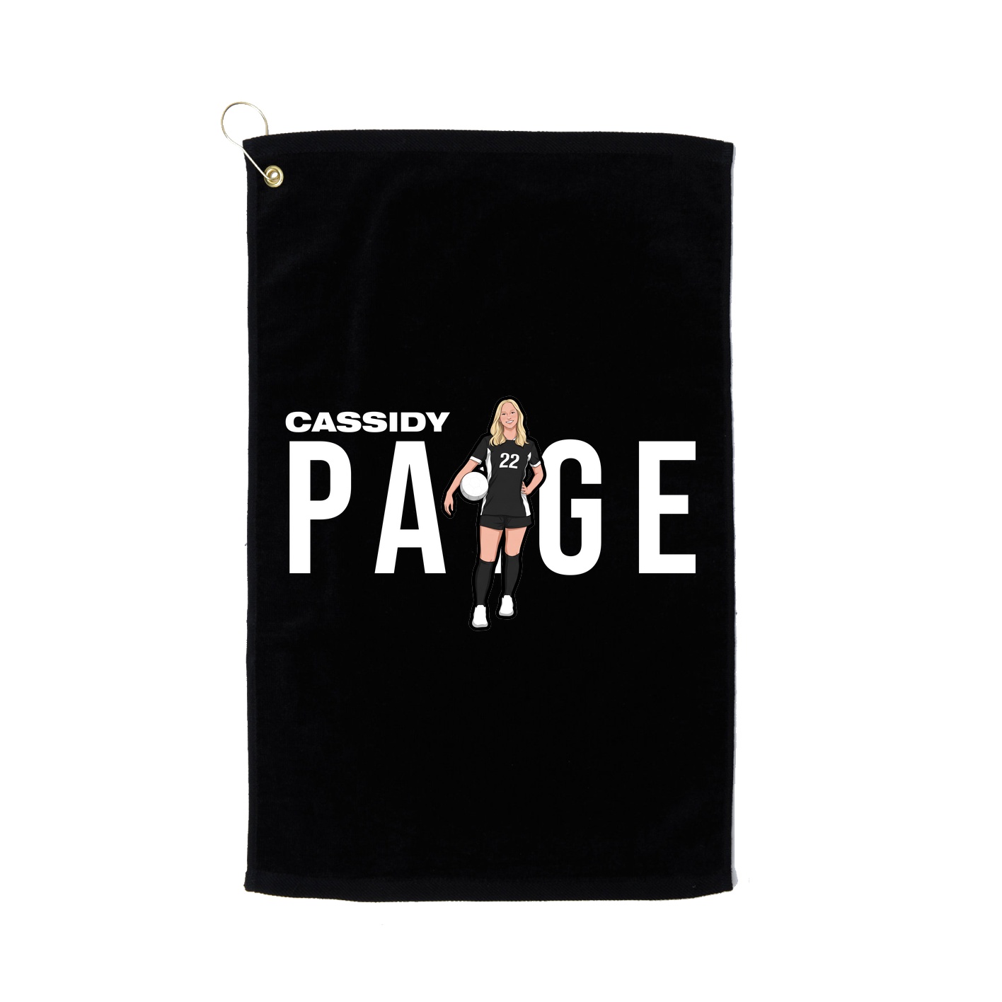 Golf Towel — Player Name in Black