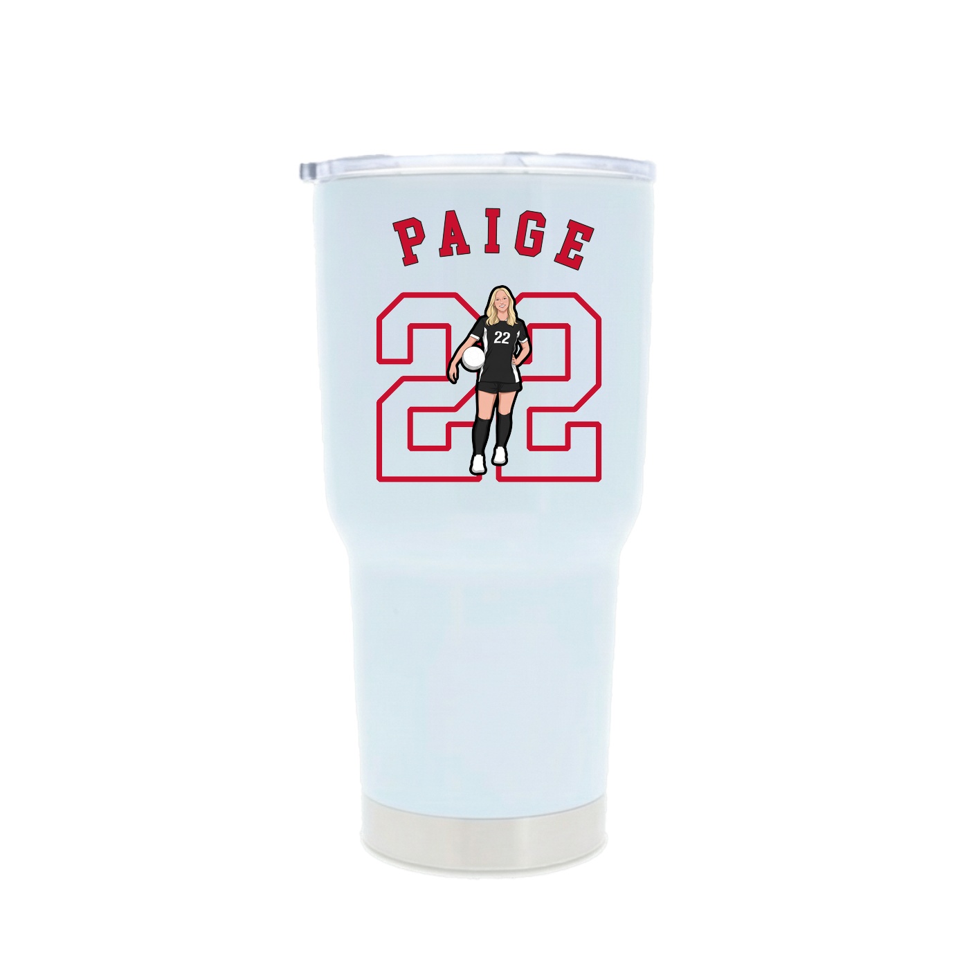 30oz Stainless Steel Tumbler — Shirsey Arch in White