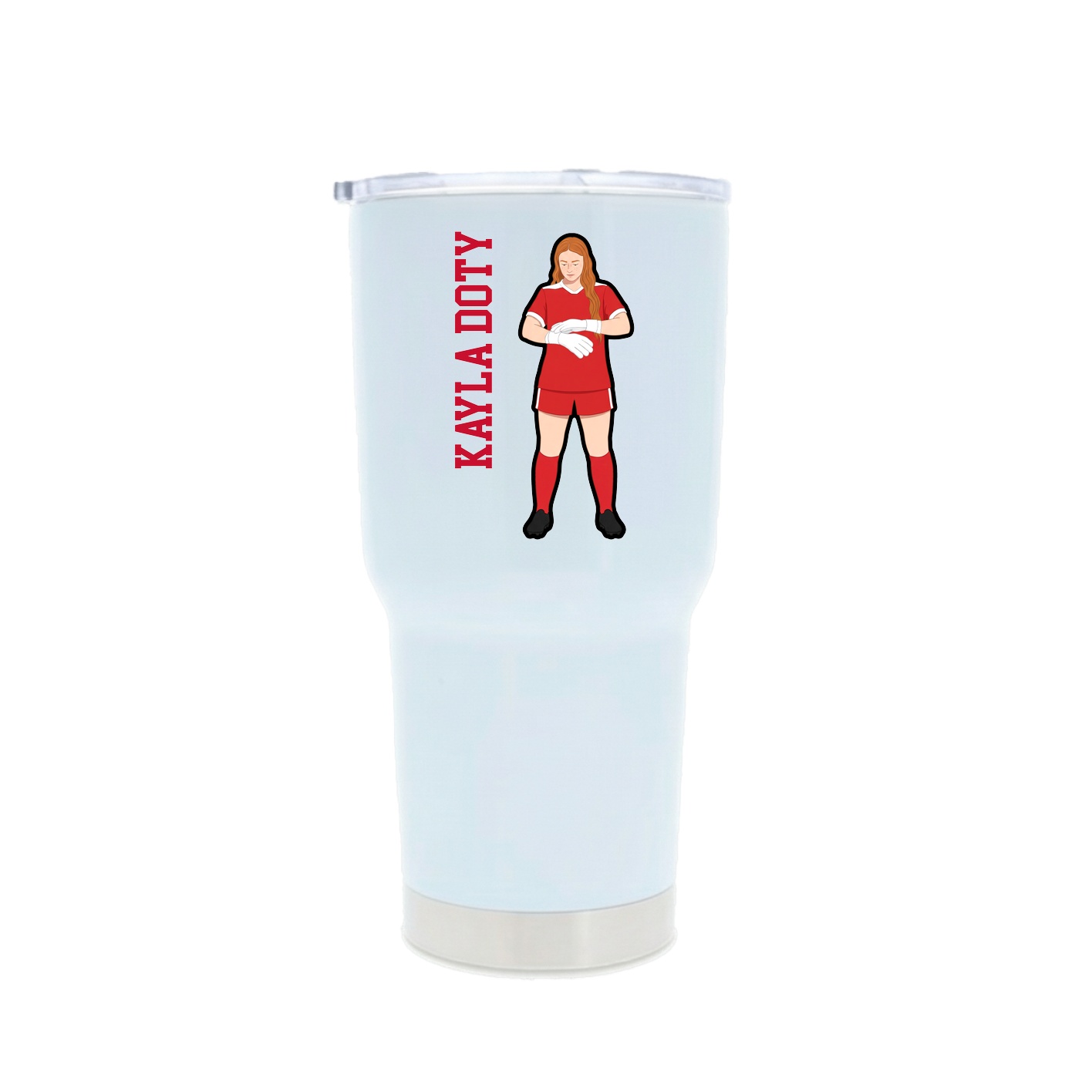 30oz Stainless Steel Tumbler — Classic in White