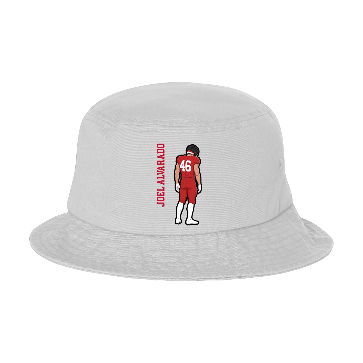 Bucket Cap — Name Vertical in White