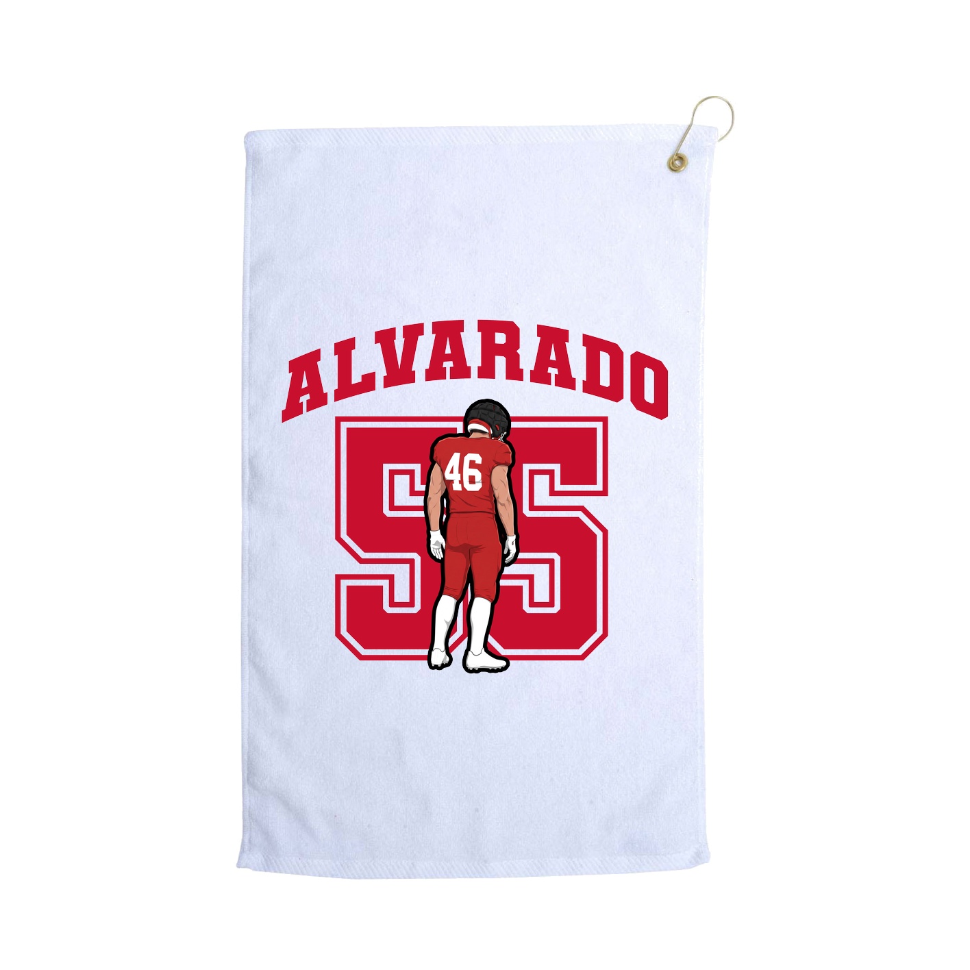 Golf Towel — Number in White