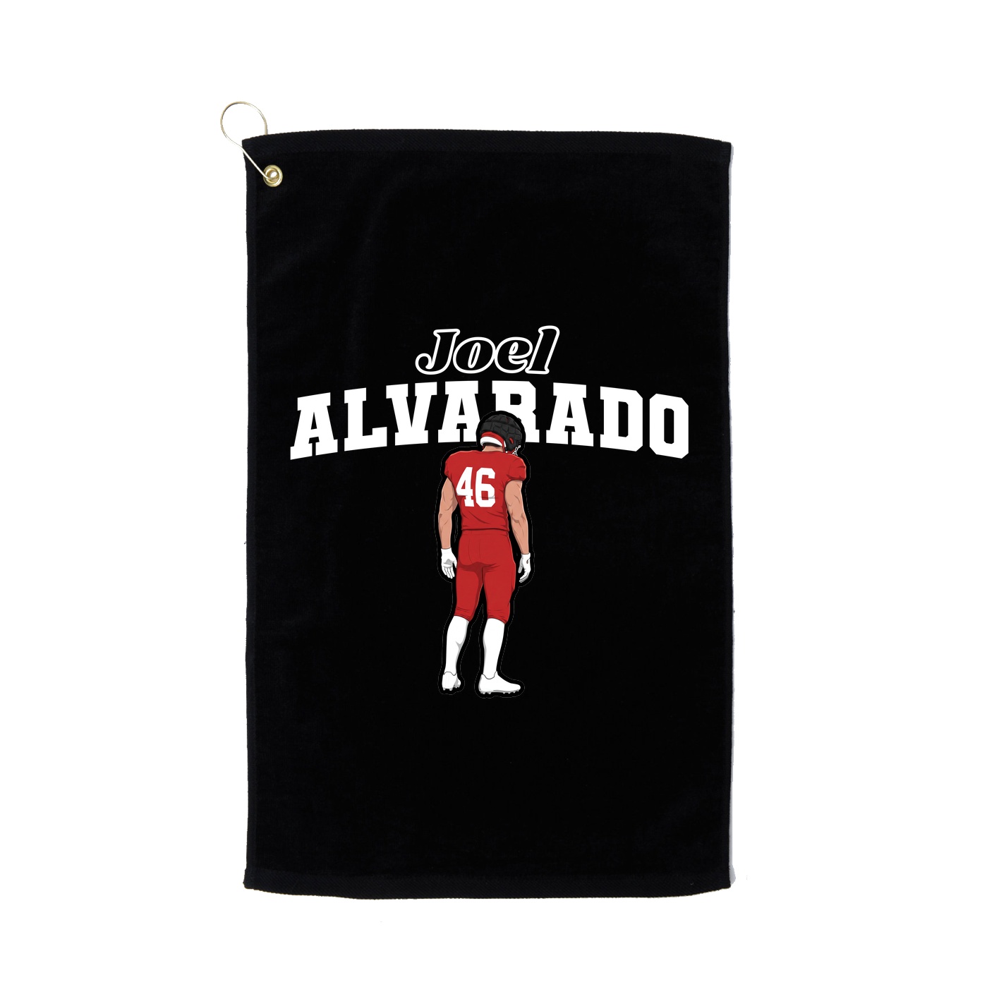 Golf Towel — Name Arch in Black