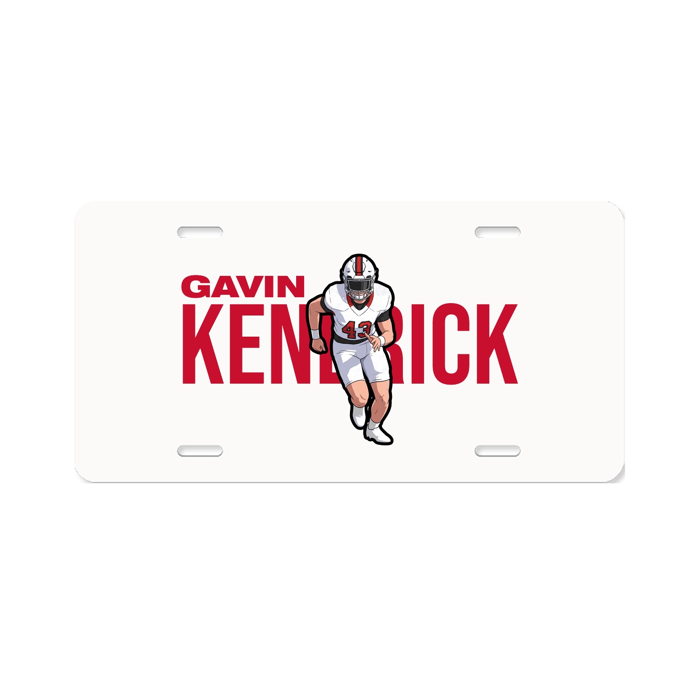 License Plate — Player Name in Classic