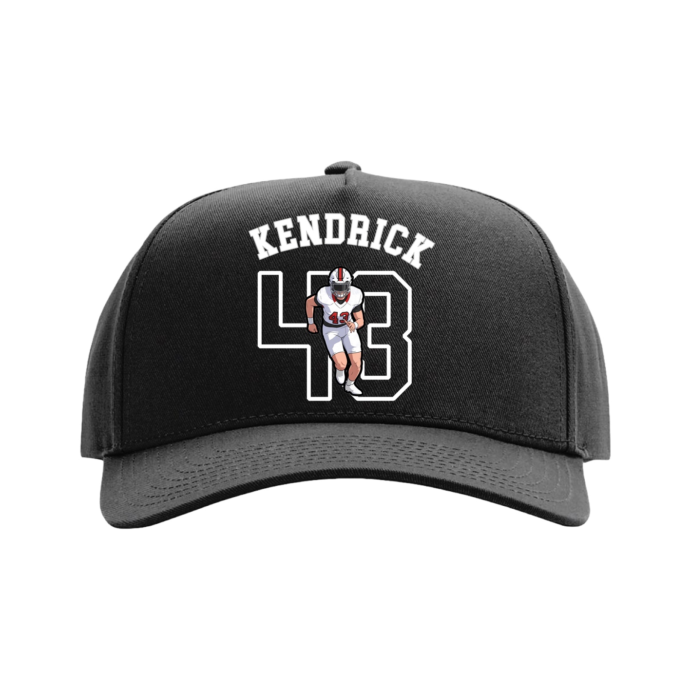 Full Fabric Five-Panel Champ Cap — Shirsey Arch in Black