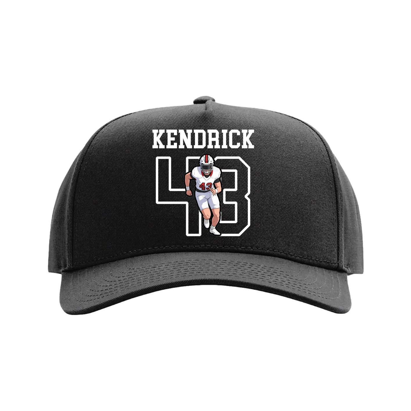 Full Fabric Five-Panel Champ Cap — Shirsey in Black