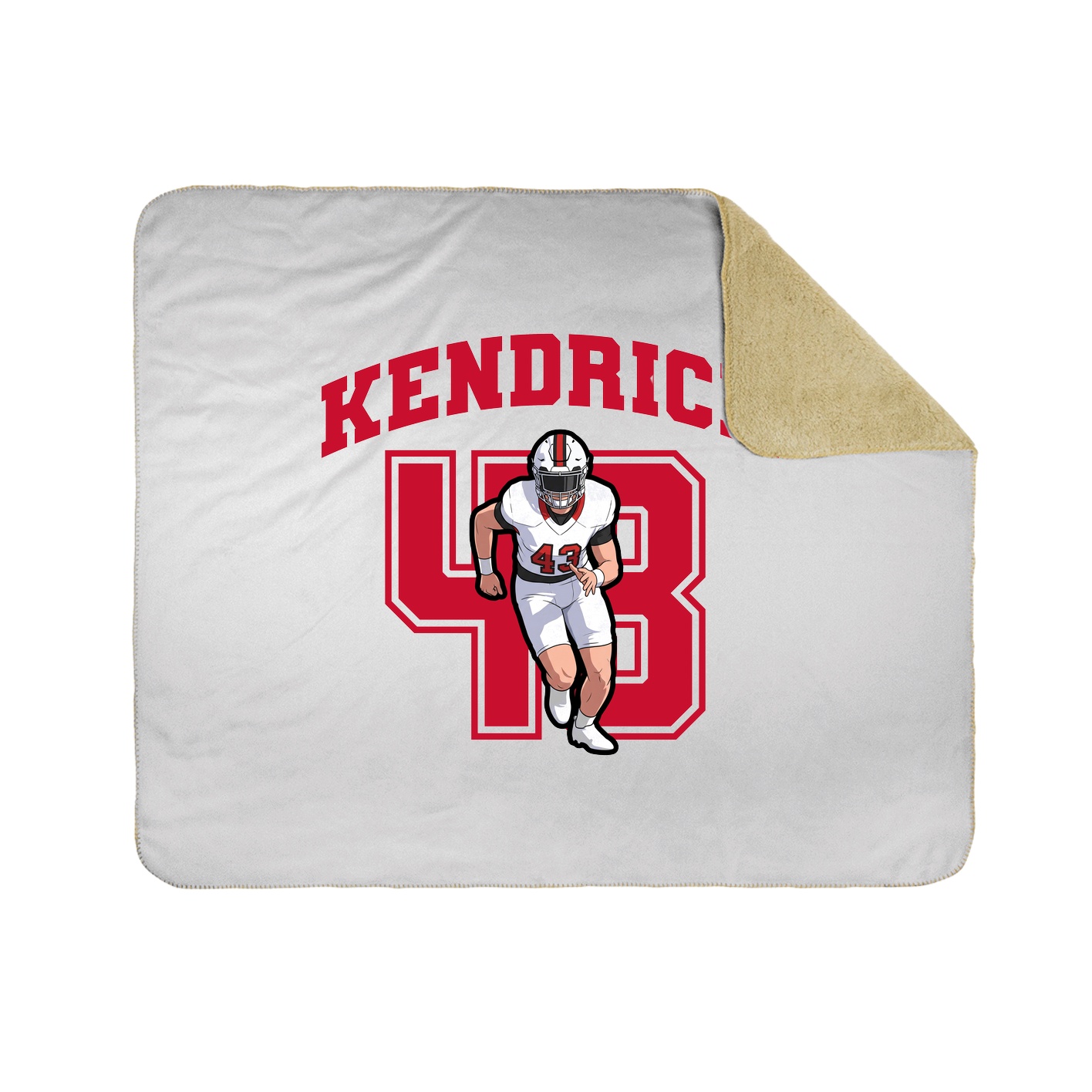 Throw Blanket — Number in White