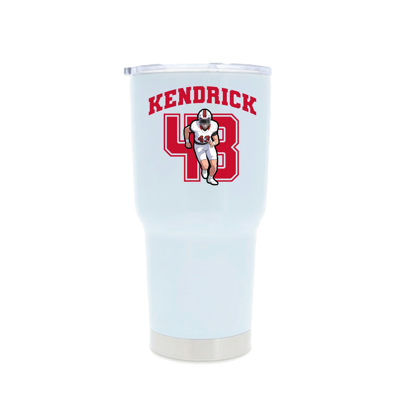 30oz Stainless Steel Tumbler — Number in White