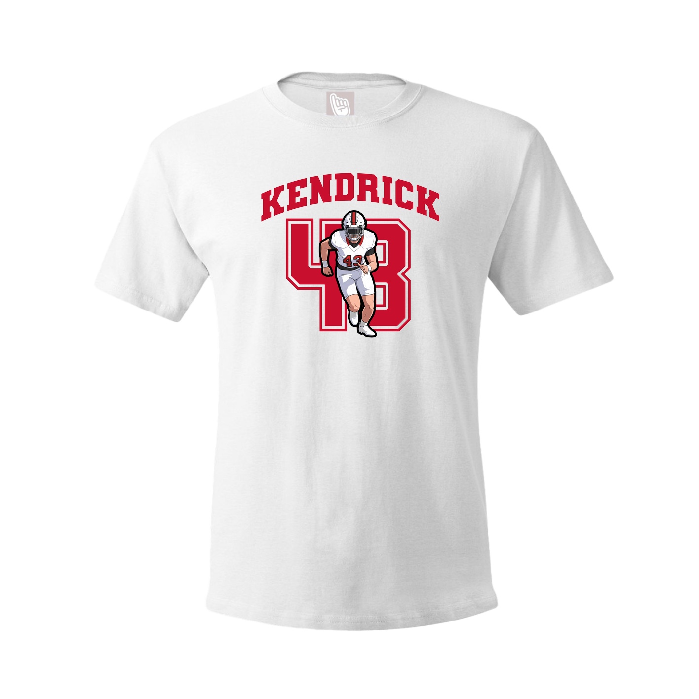Youth Tee — Number in White