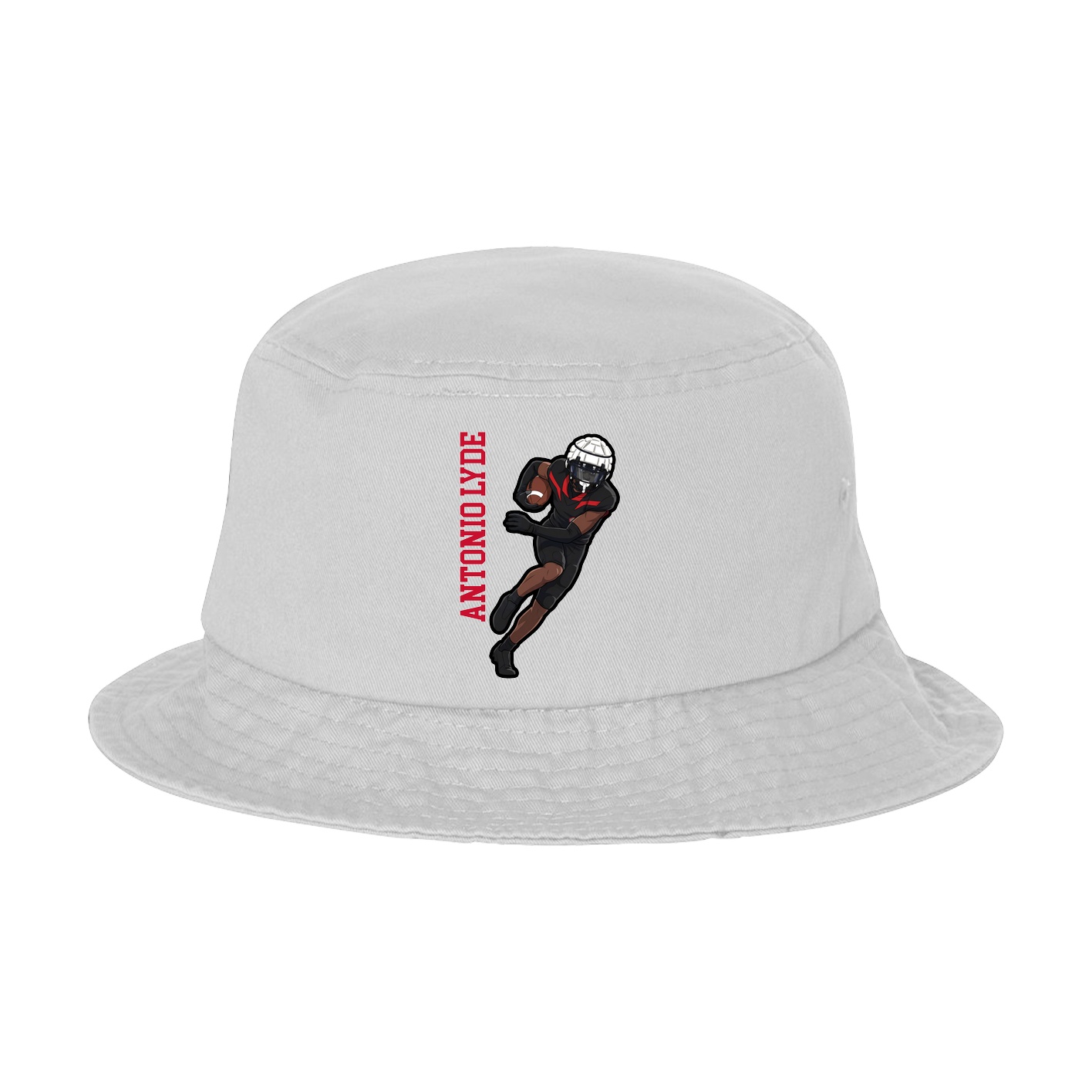 Bucket Cap — Name Vertical in White