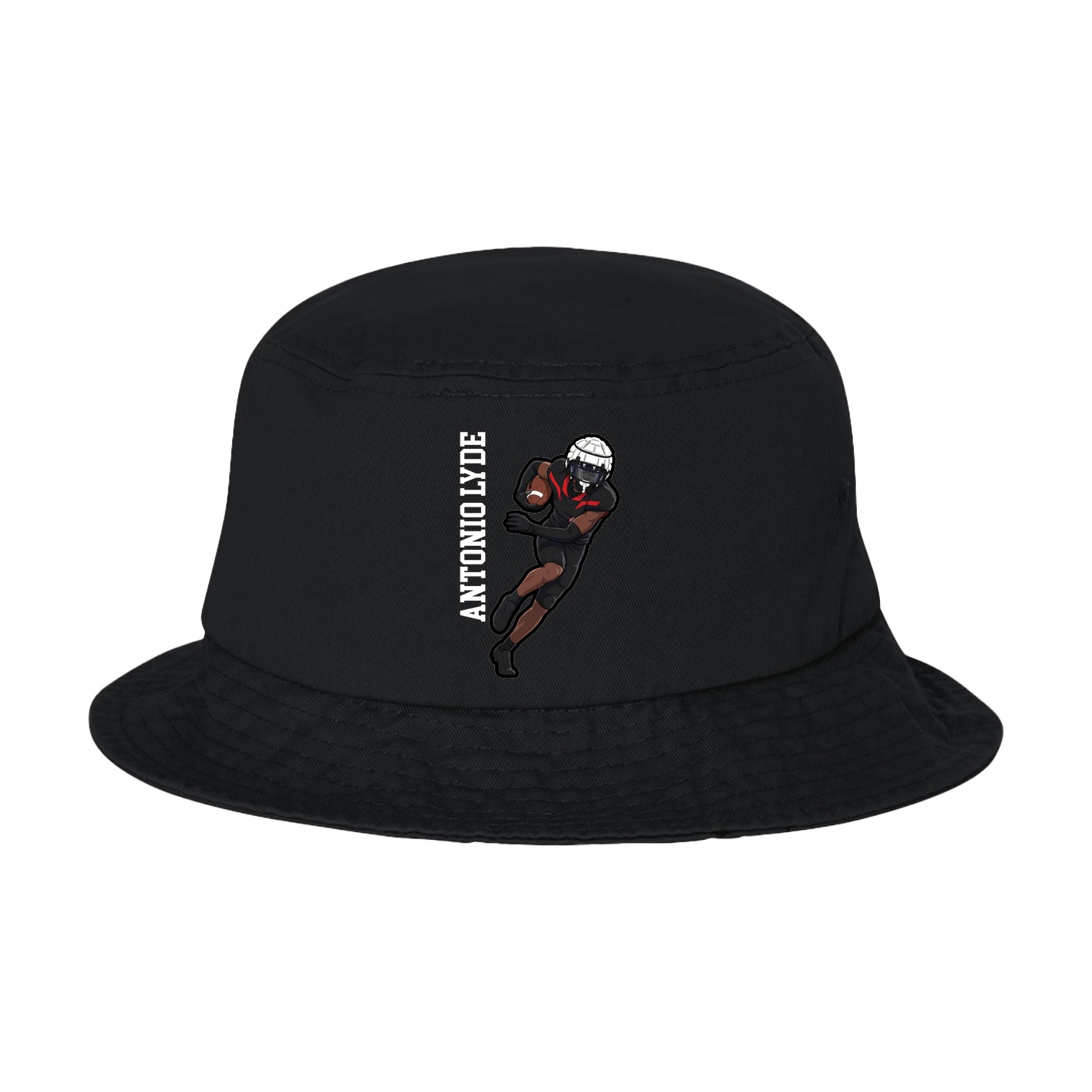 Bucket Cap — Name Vertical in Black