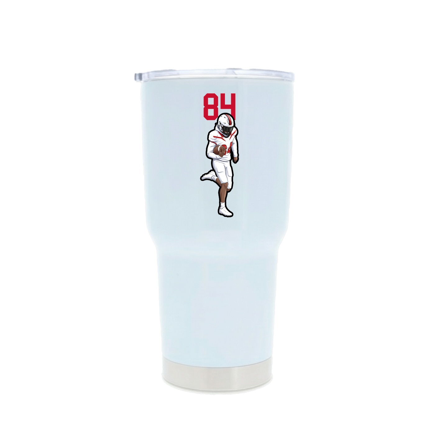 30oz Stainless Steel Tumbler — Number Top in White