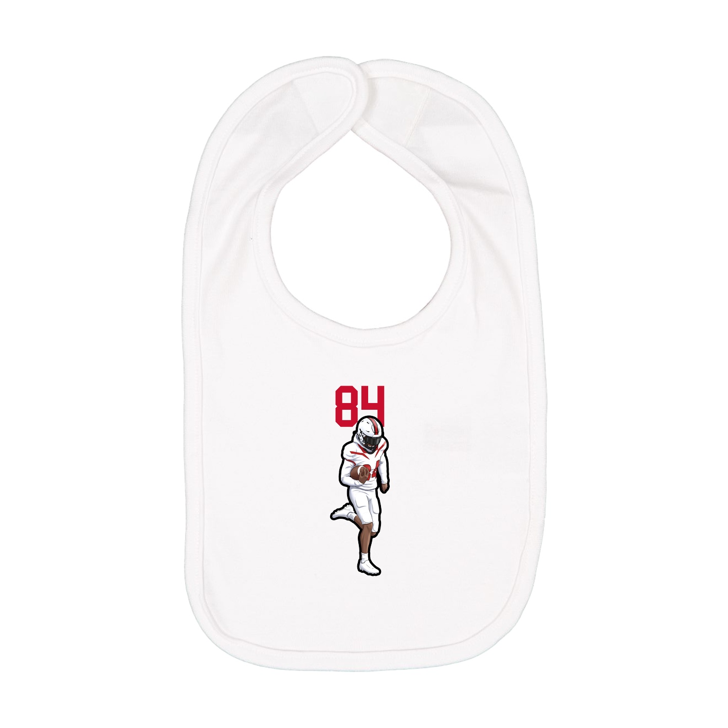 Infant Bib — Number Top in White