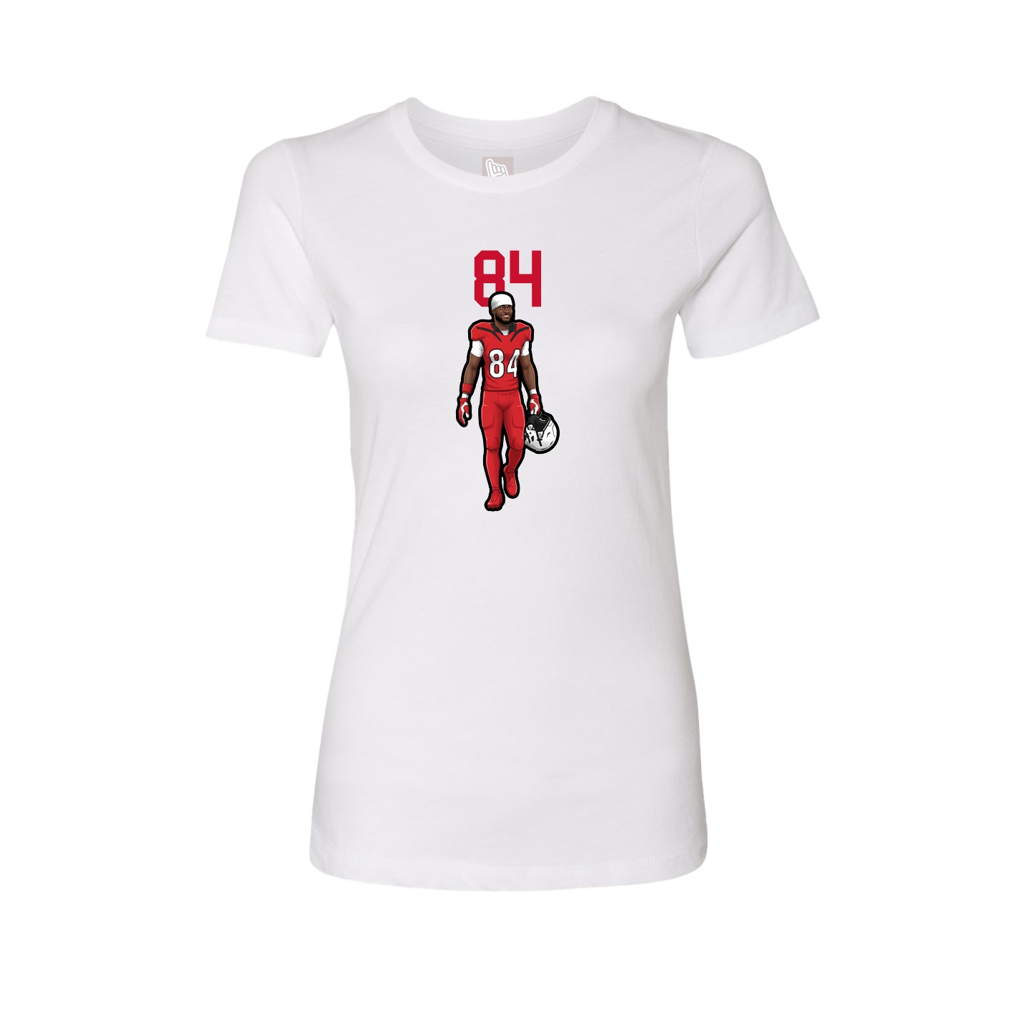 Fitted Women's Tee — Number Top in White