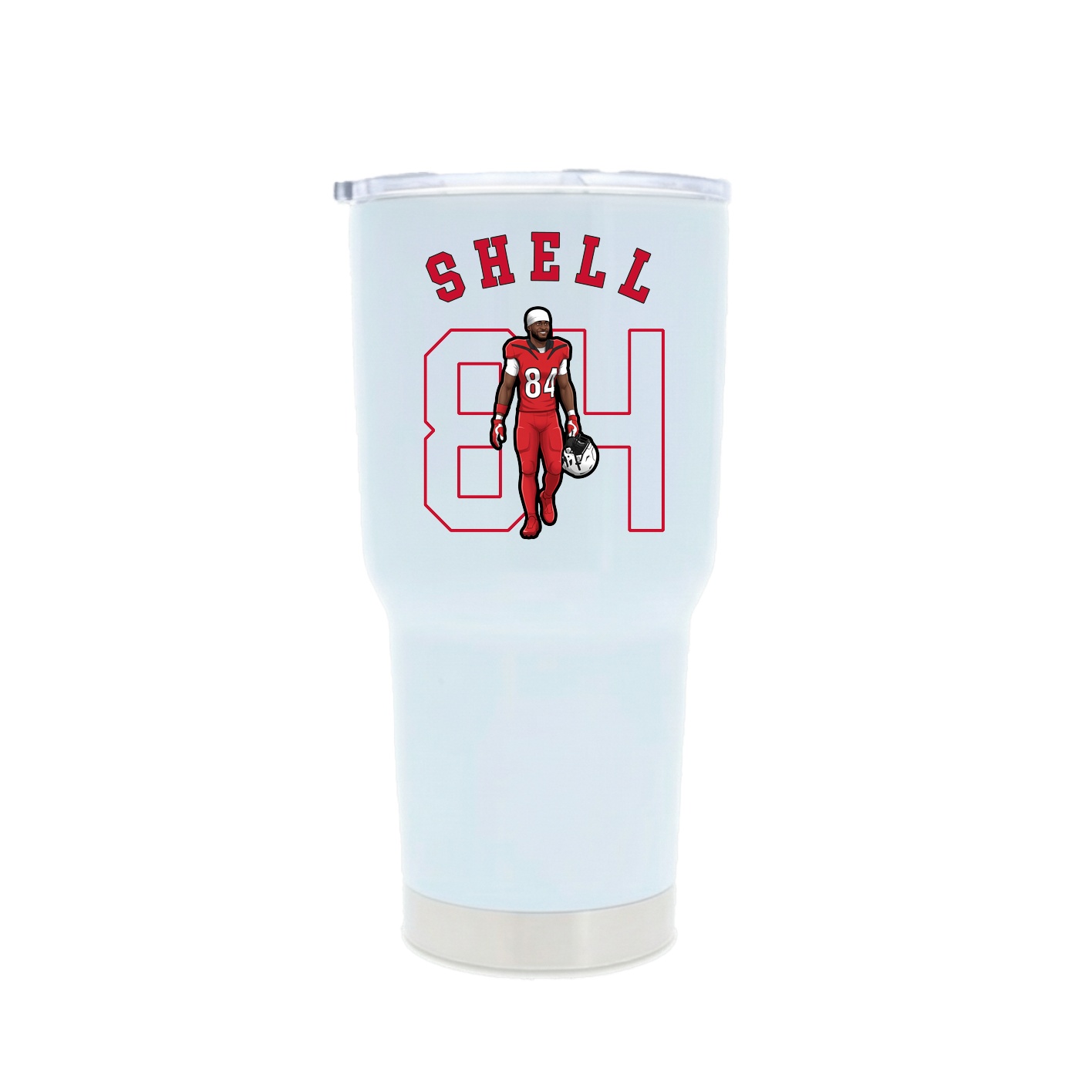 30oz Stainless Steel Tumbler — Shirsey Arch in White