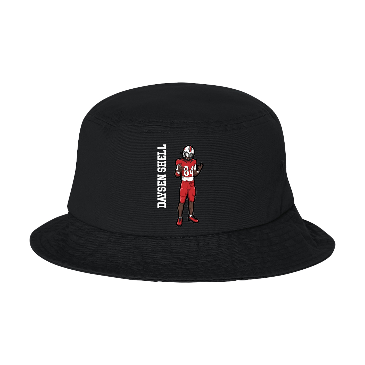 Bucket Cap — Name Vertical in Black