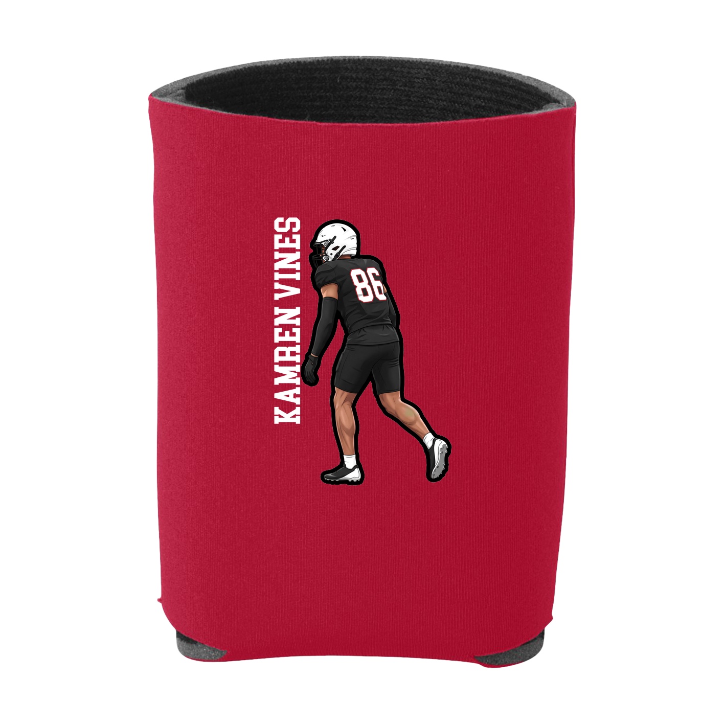 Can Holder — Name Vertical in Red