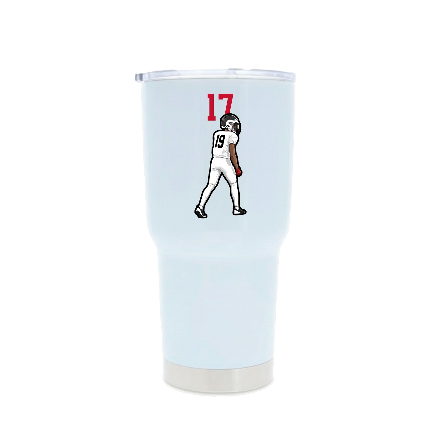 30oz Stainless Steel Tumbler — Number Top in White
