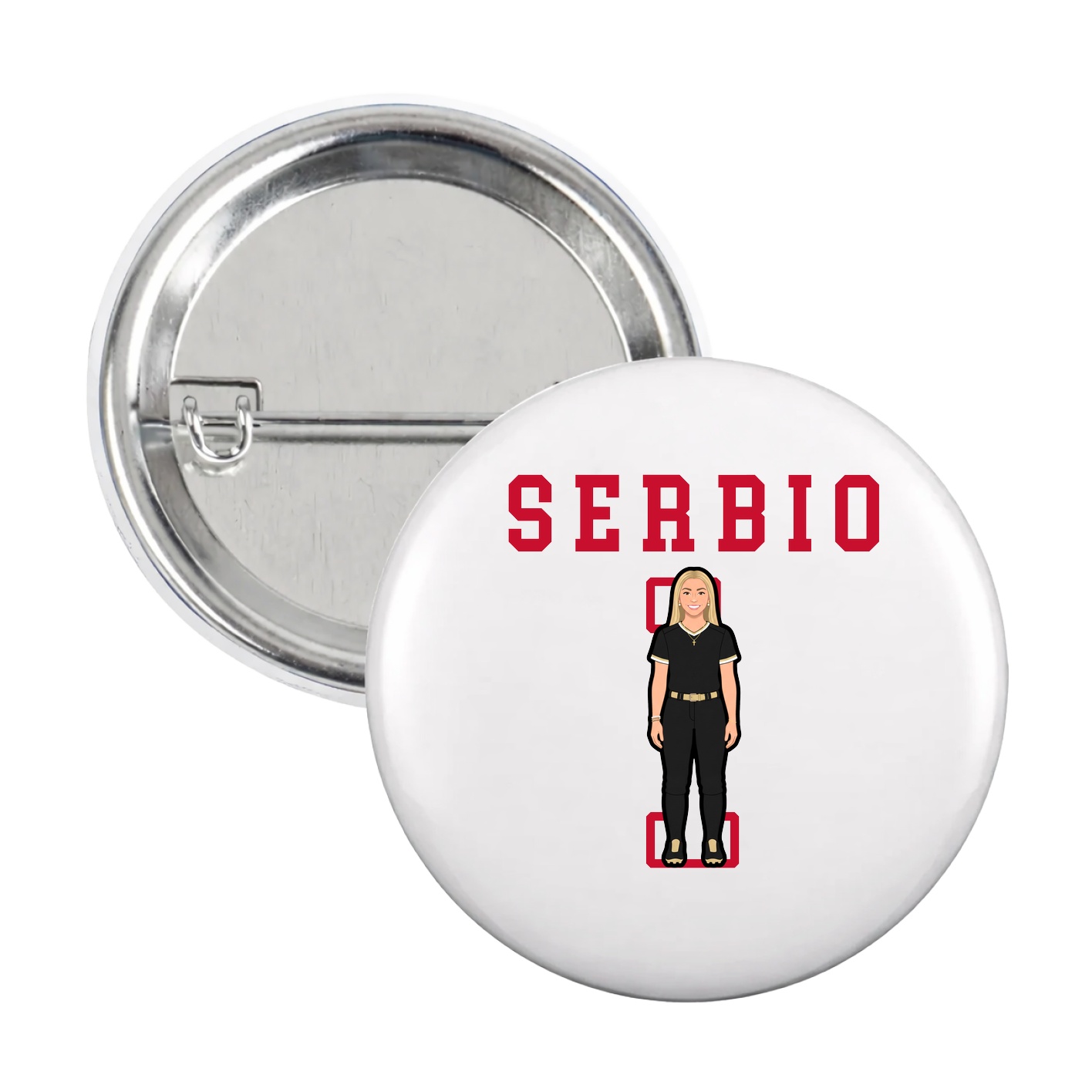 Game Day Button — Shirsey in White