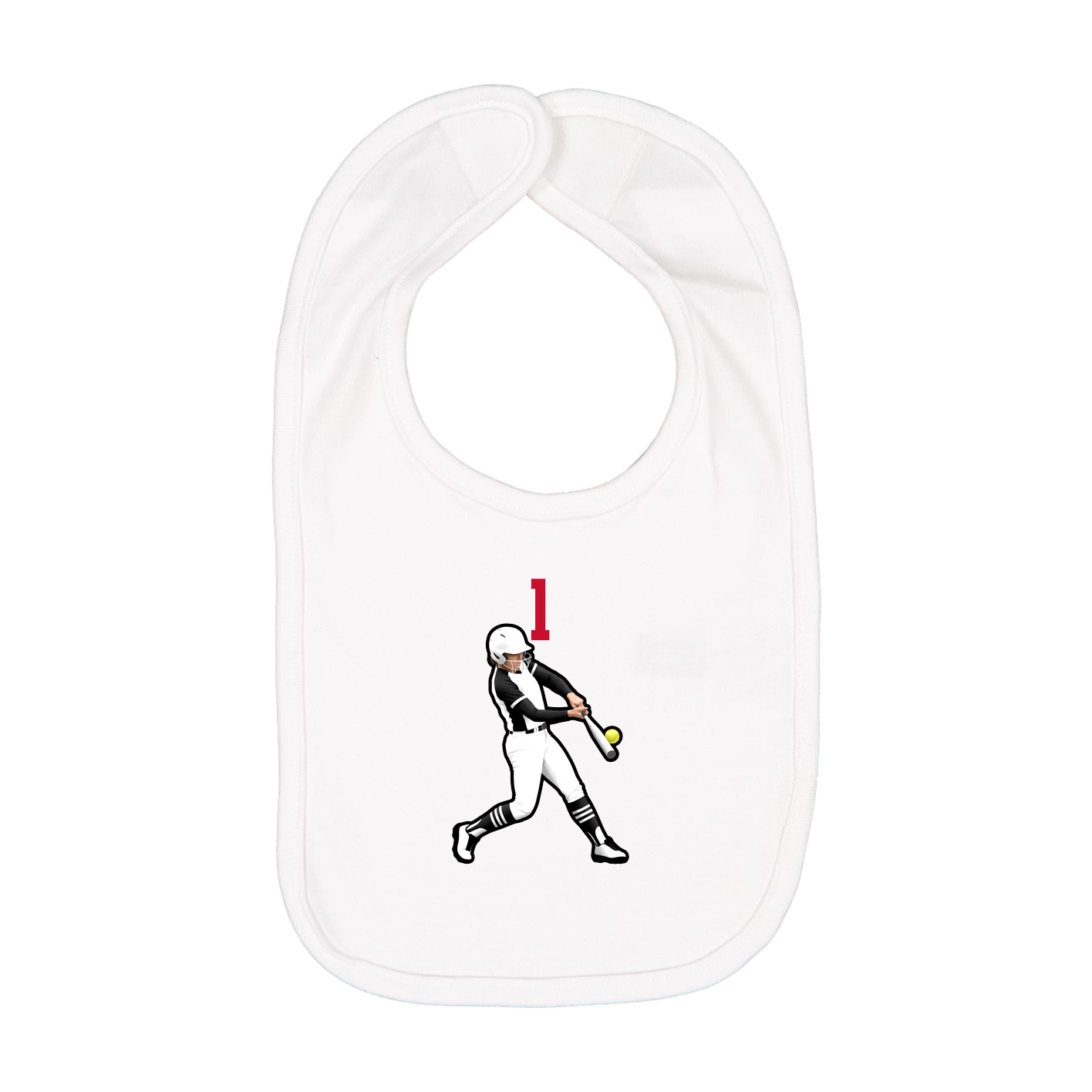 Infant Bib — Number Top in White