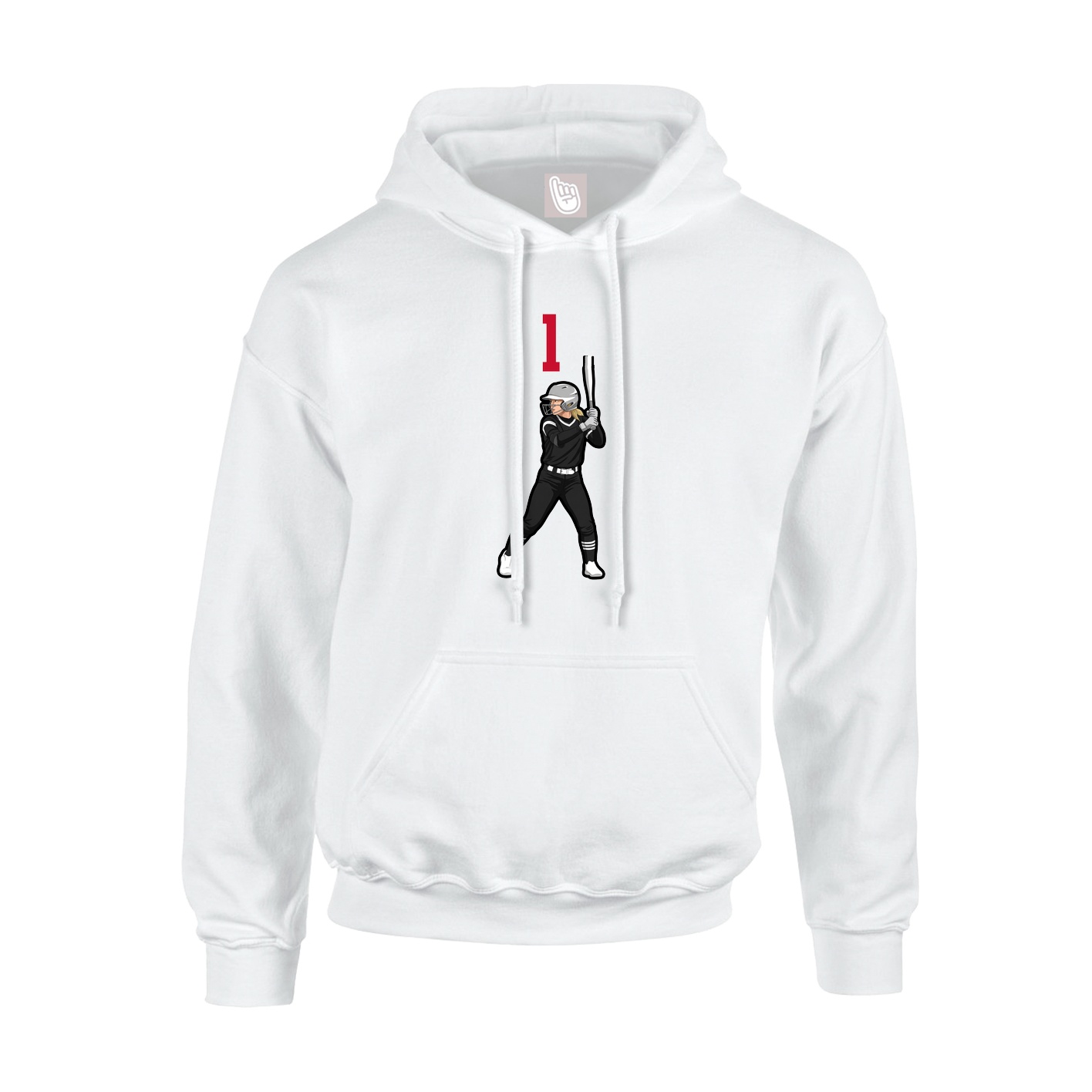 Hoodie — Number Top in White