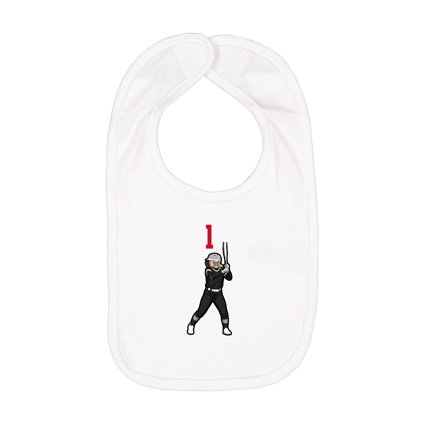 Infant Bib — Number Top in White
