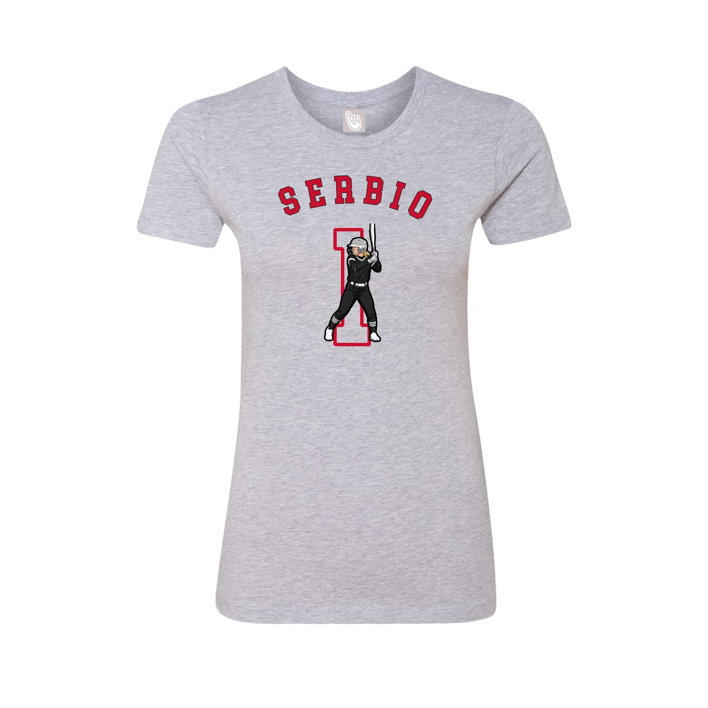 Fitted Women's Tee — Shirsey Arch in Grey