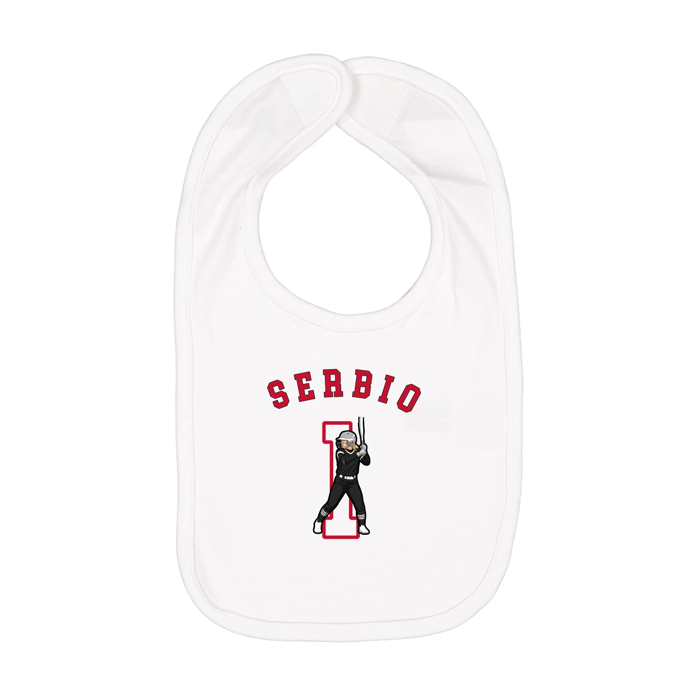 Infant Bib — Shirsey Arch in White