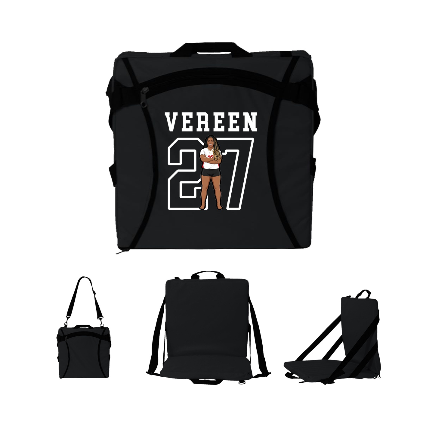Folding Stadium Seat — Shirsey in Black