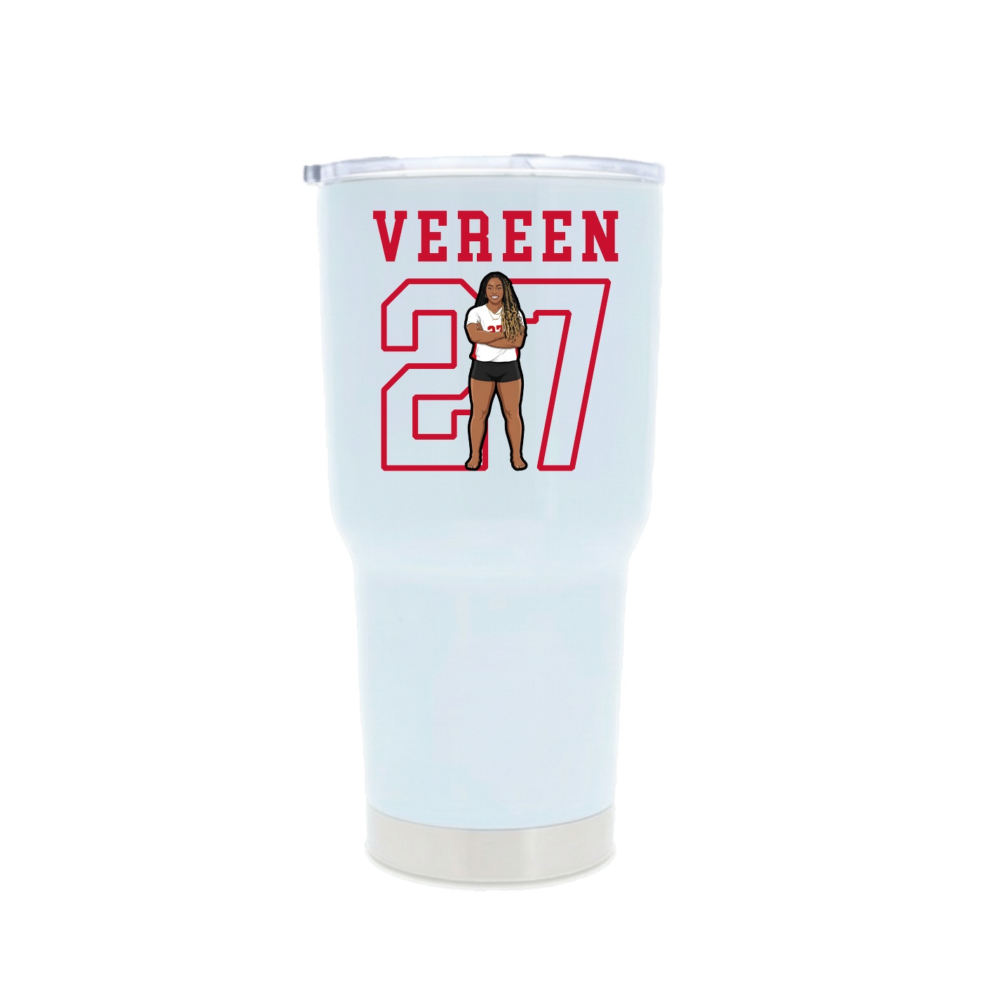 30oz Stainless Steel Tumbler — Shirsey in White