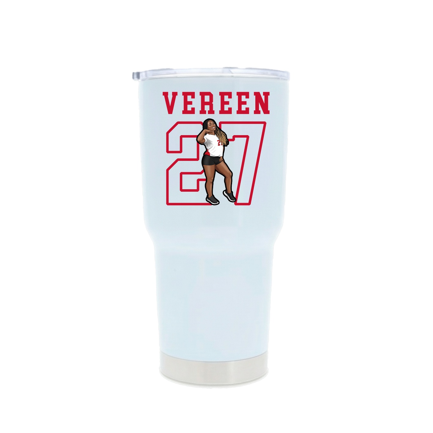30oz Stainless Steel Tumbler — Shirsey in White